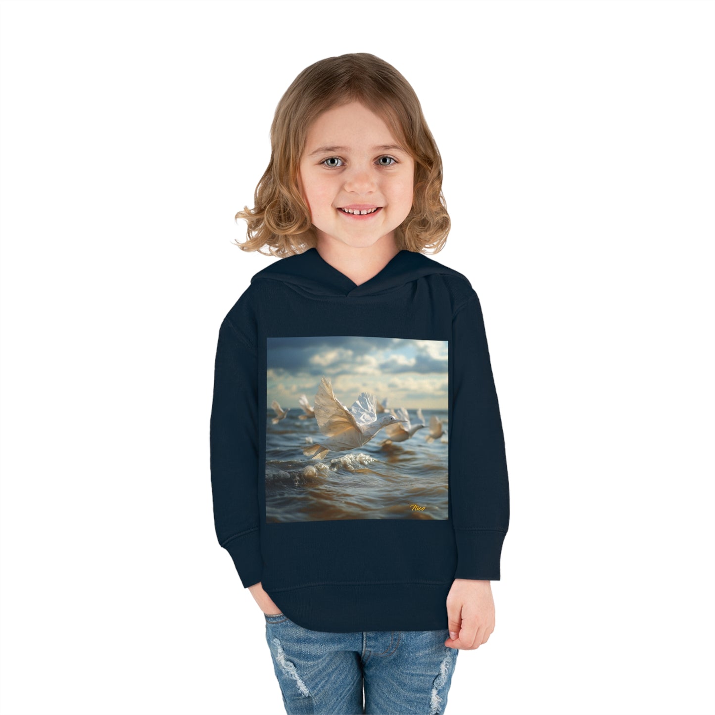 By The Seaside Series Print #8 Toddler Pullover Fleece Hoodie