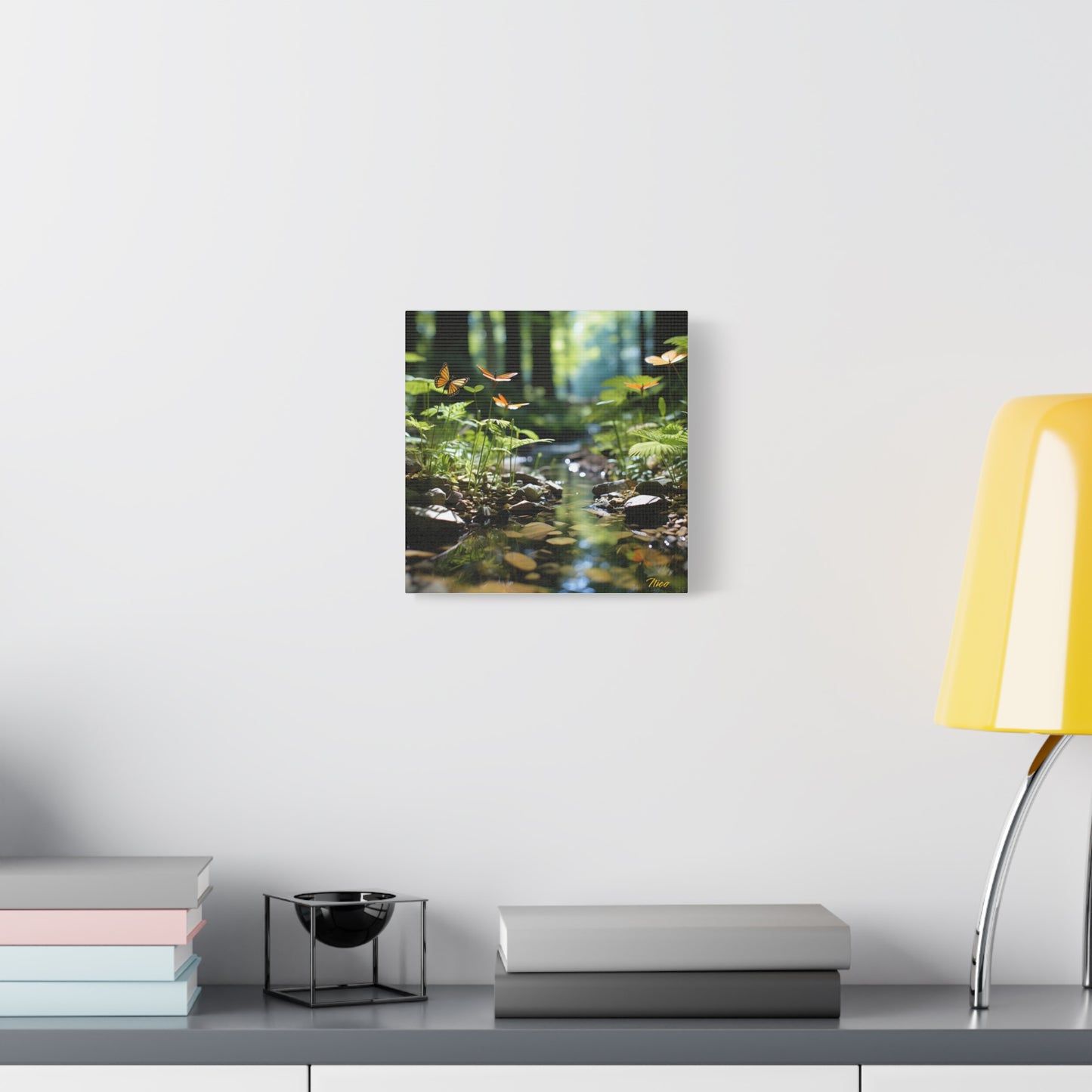 Relaxing By The Brook Series Print #9 - Streched Matte Canvas Print, 1.25" Thick