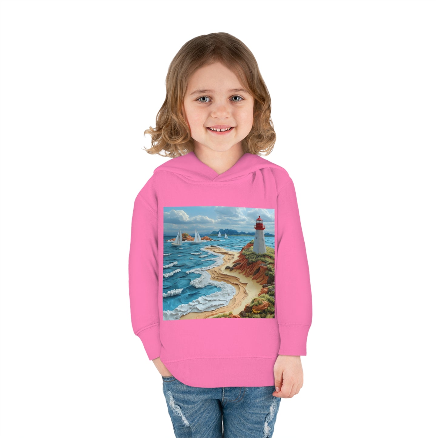 By The Seaside Series Print #4 Toddler Pullover Fleece Hoodie