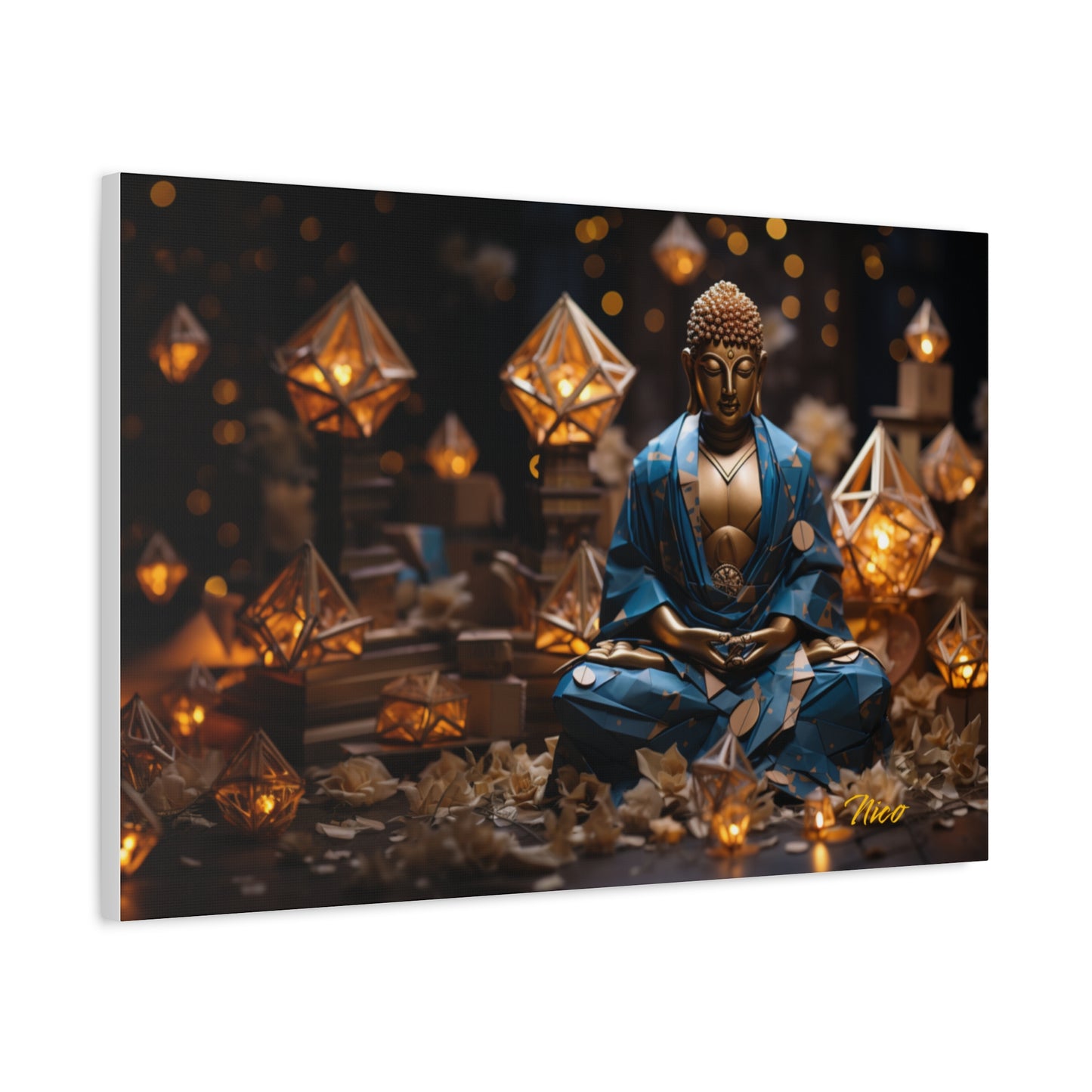 Ascending Buddha Series Print #3 - Streched Matte Canvas Print, 1.25" Thick