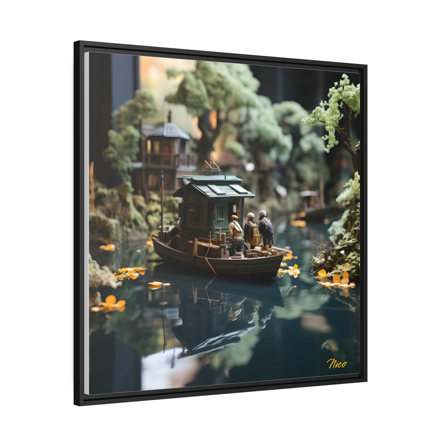 Born On A Bayou Series Print #2 - Black Framed Canvas Print