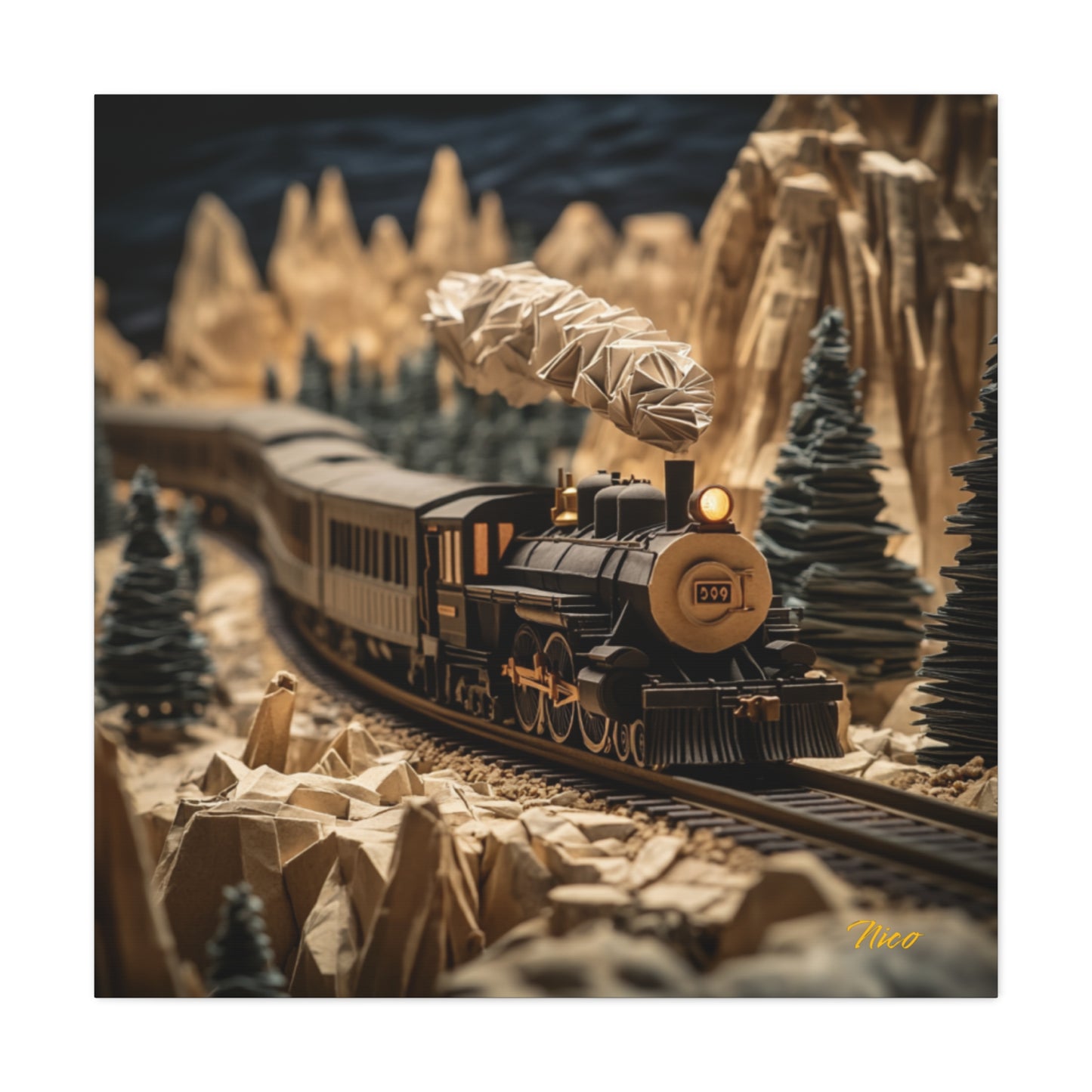 Orient Express Series Print #1 - Streched Matte Canvas Print, 1.25" Thick