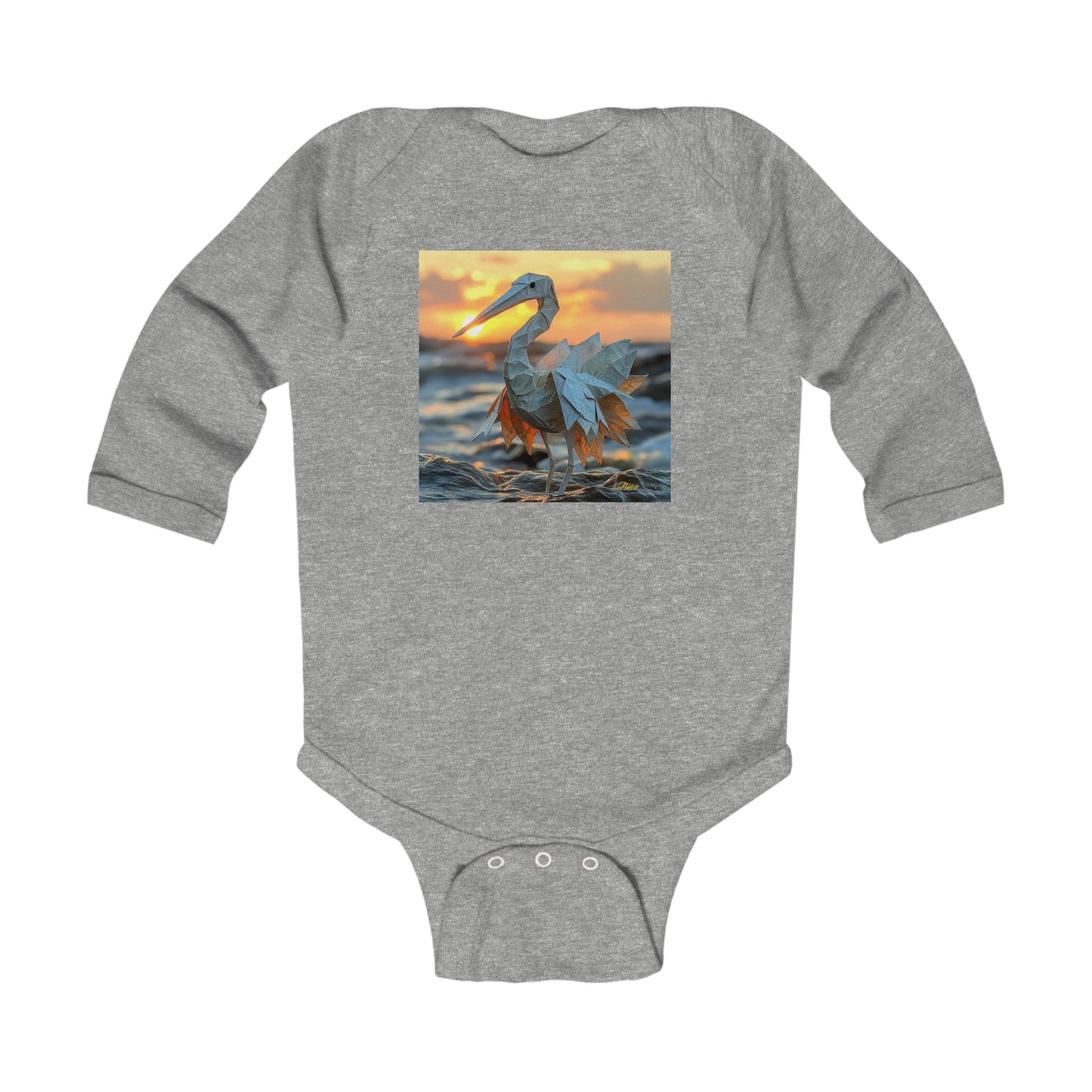 By The Seaside Series Print #1 Infant Long Sleeve Bodysuit