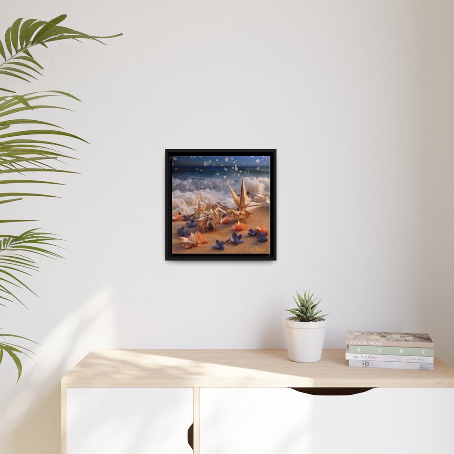 By The Seaside Series Print #10 - Black Framed Canvas Print