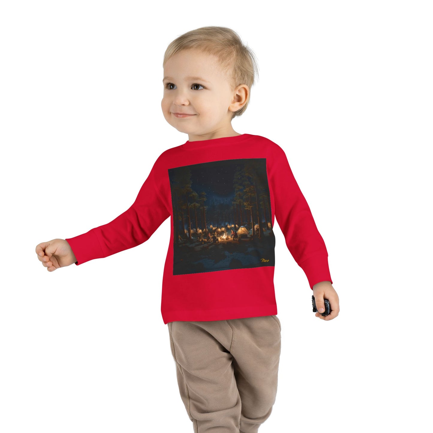 Under The Starry Skies Series Print #5 Toddler Long Sleeve Tee