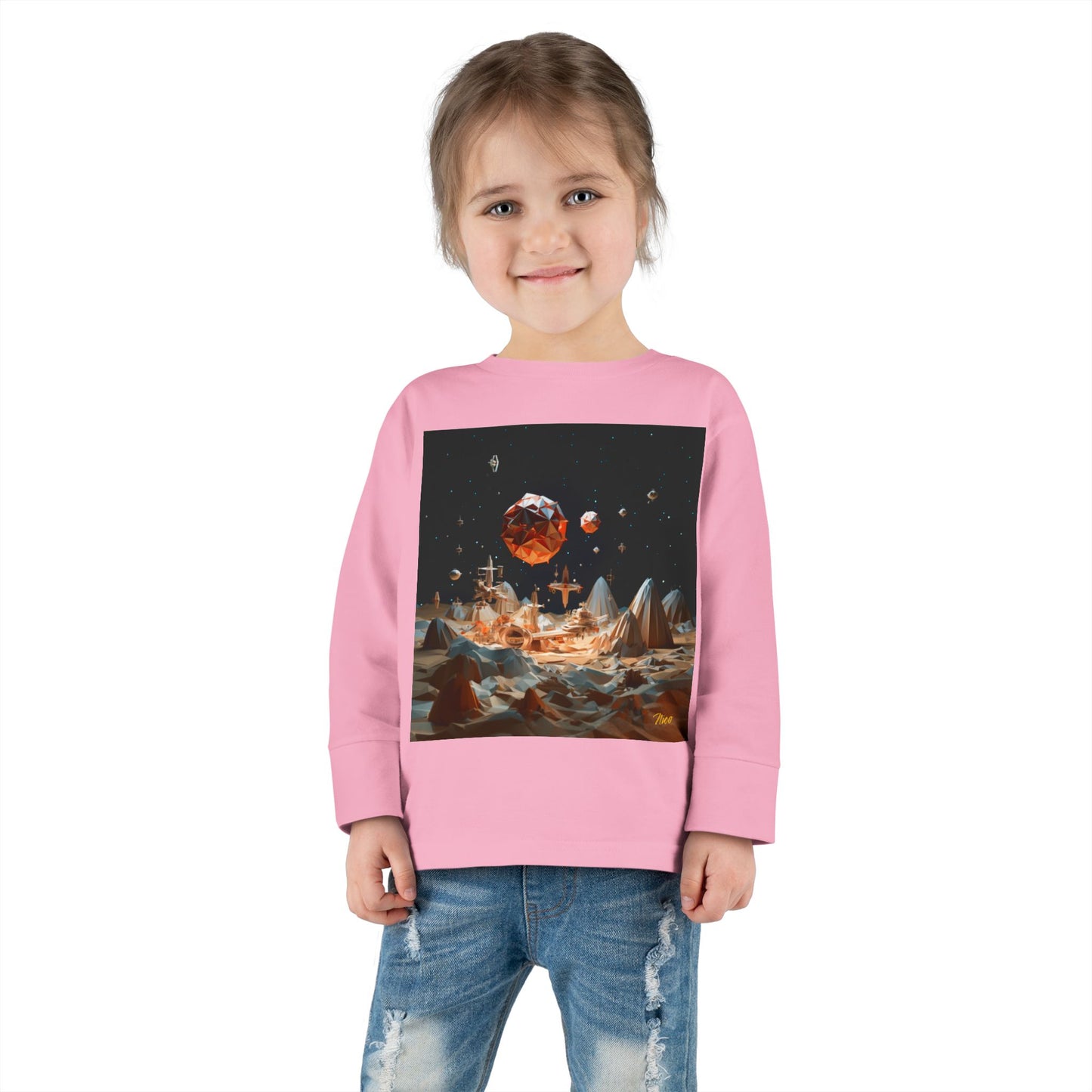 Elons' Dream Series Print #7 Toddler Long Sleeve Tee