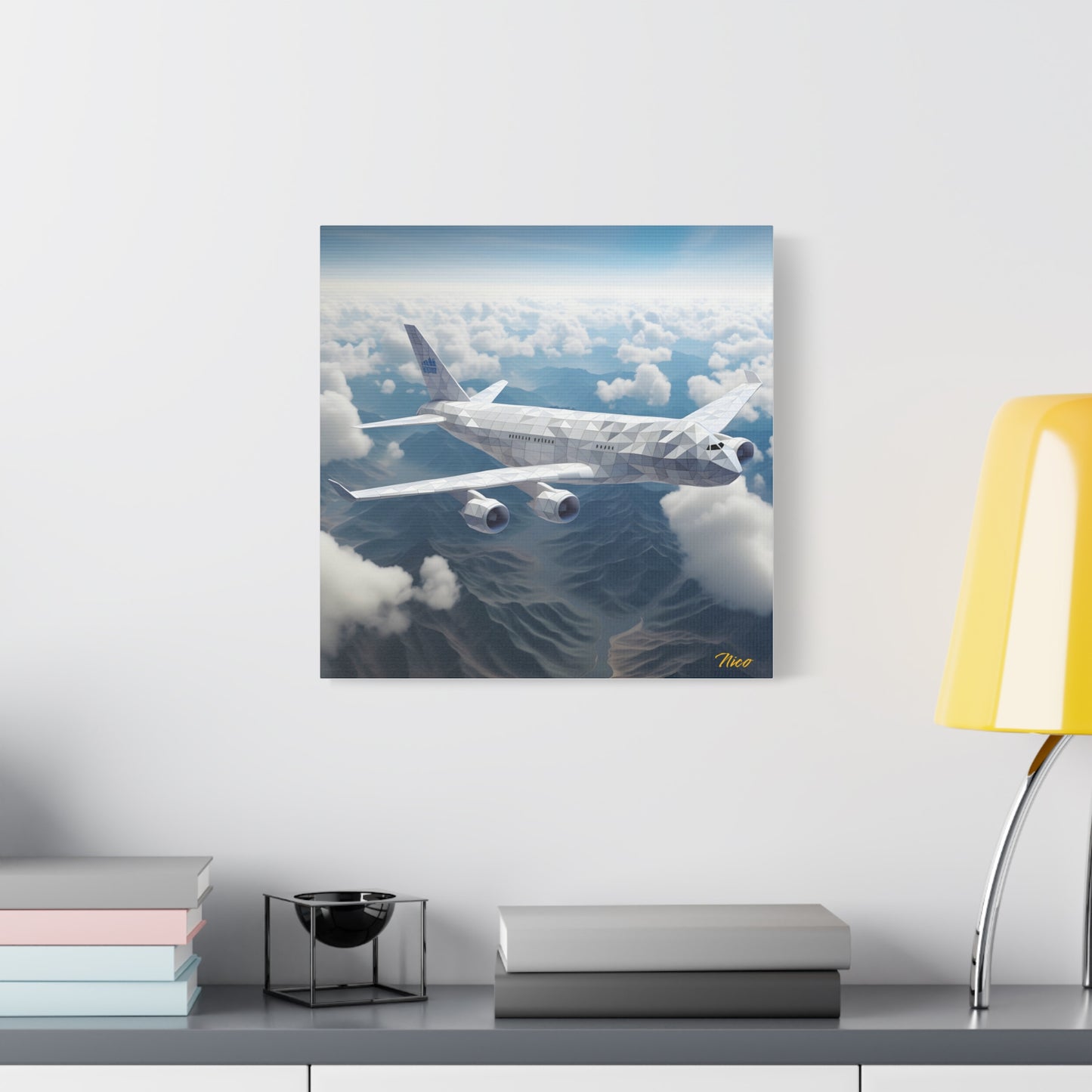 Passenger Jet Series Print #7 - Streched Matte Canvas Print, 1.25" Thick