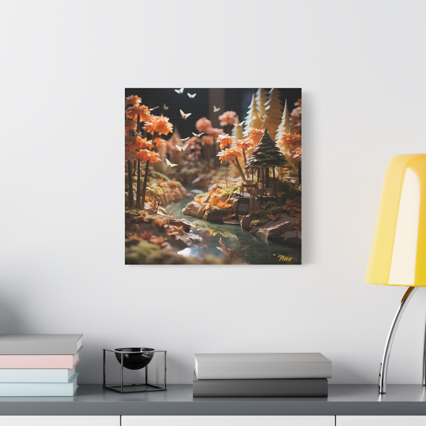 Relaxing By The Brook Series Print #3 - Streched Matte Canvas Print, 1.25" Thick