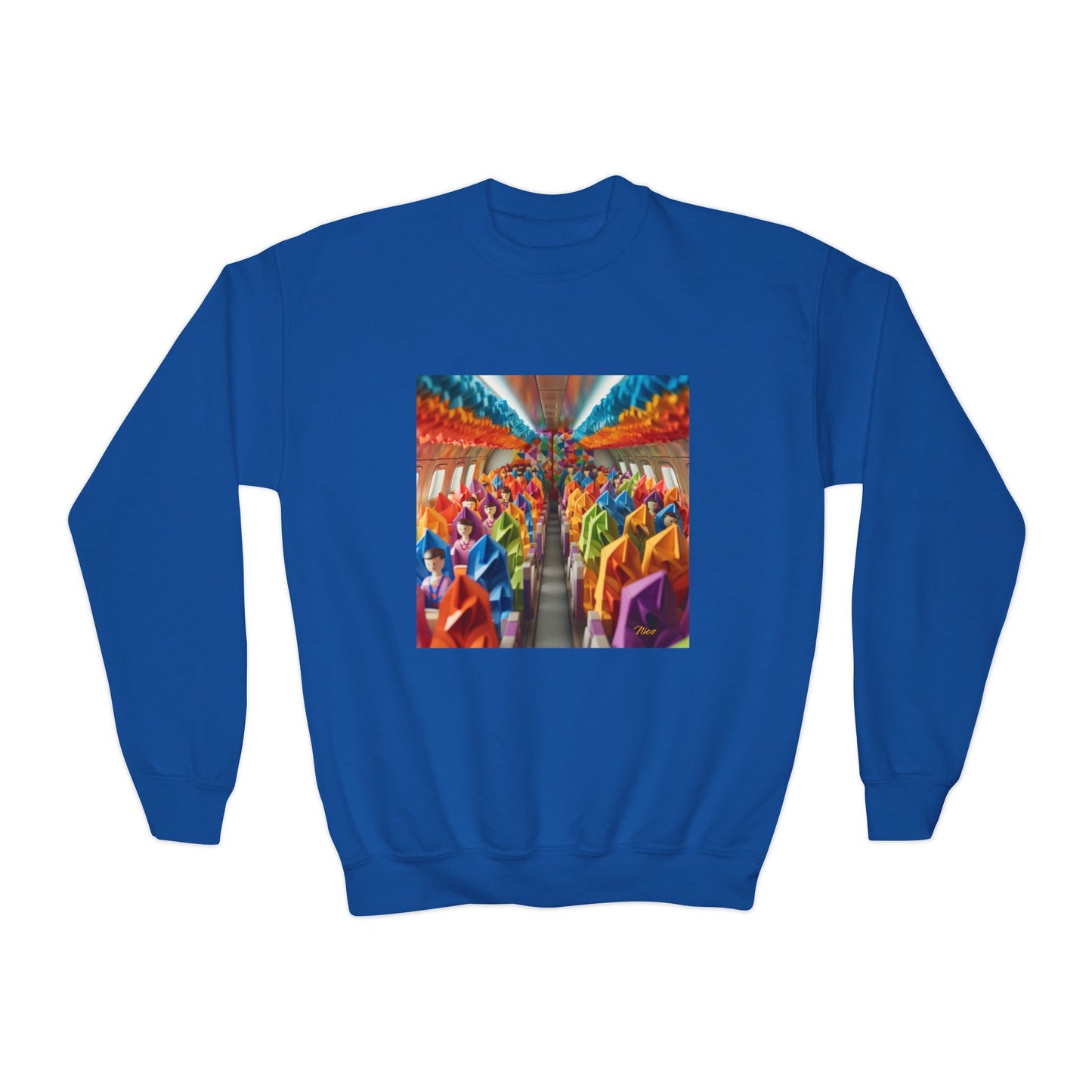 Frequent Flyer Miles Series Print #8 Youth Crewneck Sweatshirt