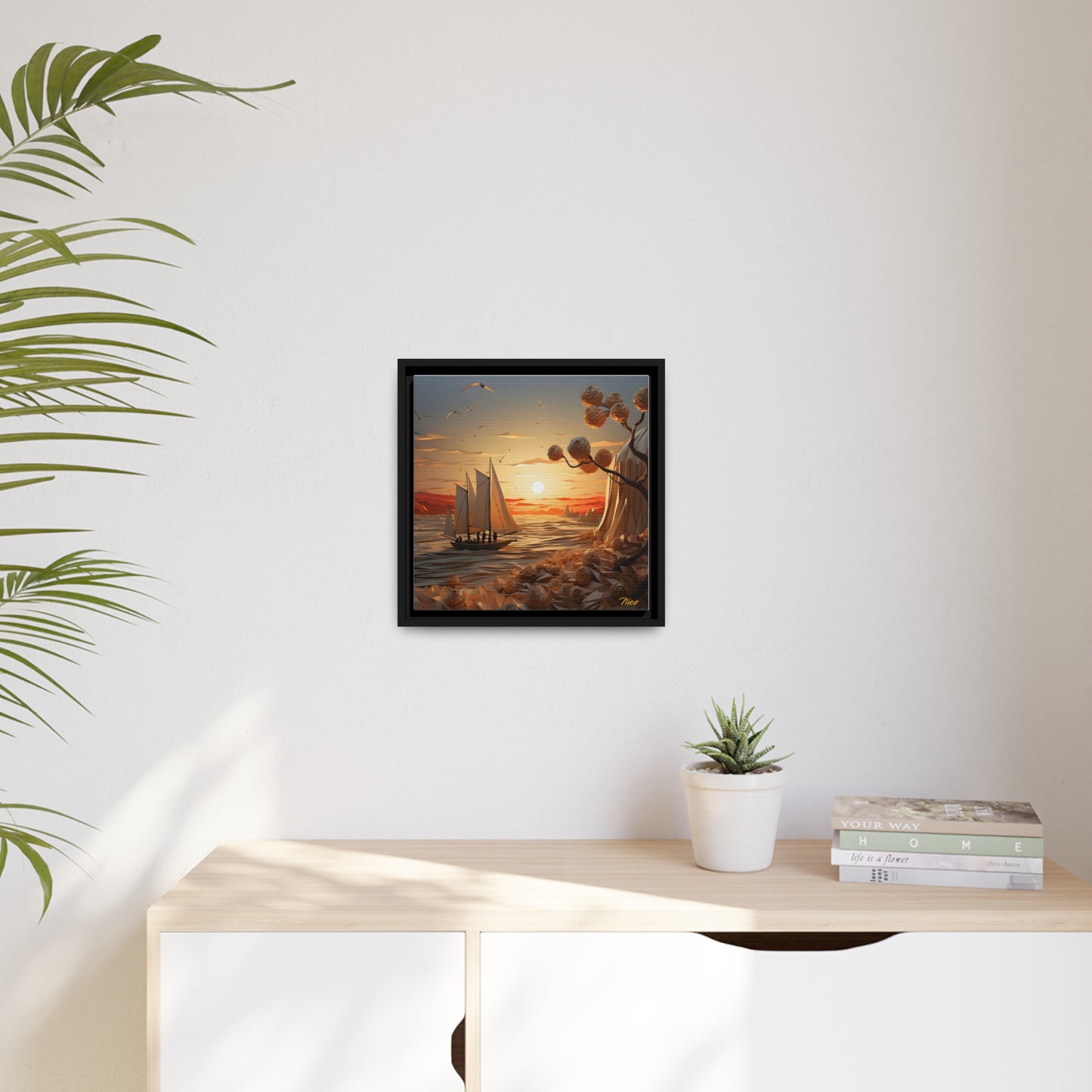 Into The Sunset Series Print #10 - Black Framed Canvas Print