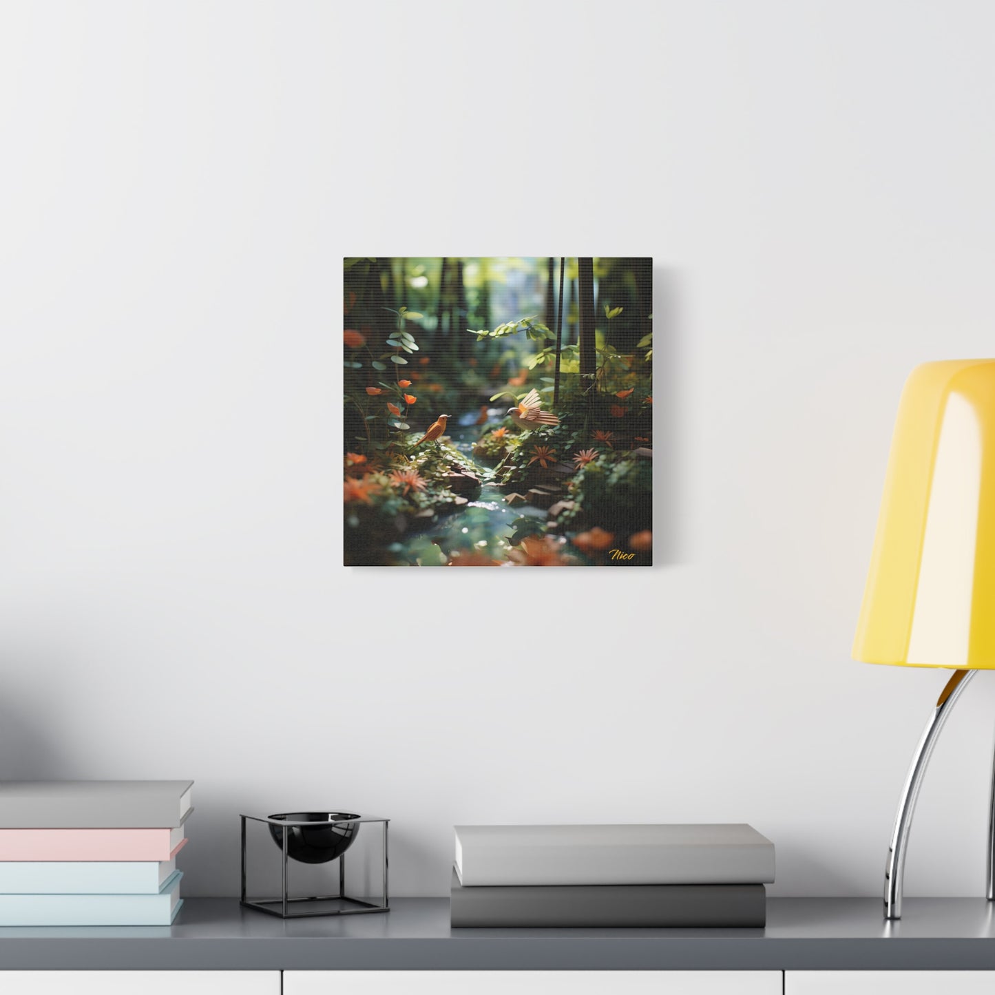 Relaxing By The Brook Series Print #6 - Streched Matte Canvas Print, 1.25" Thick