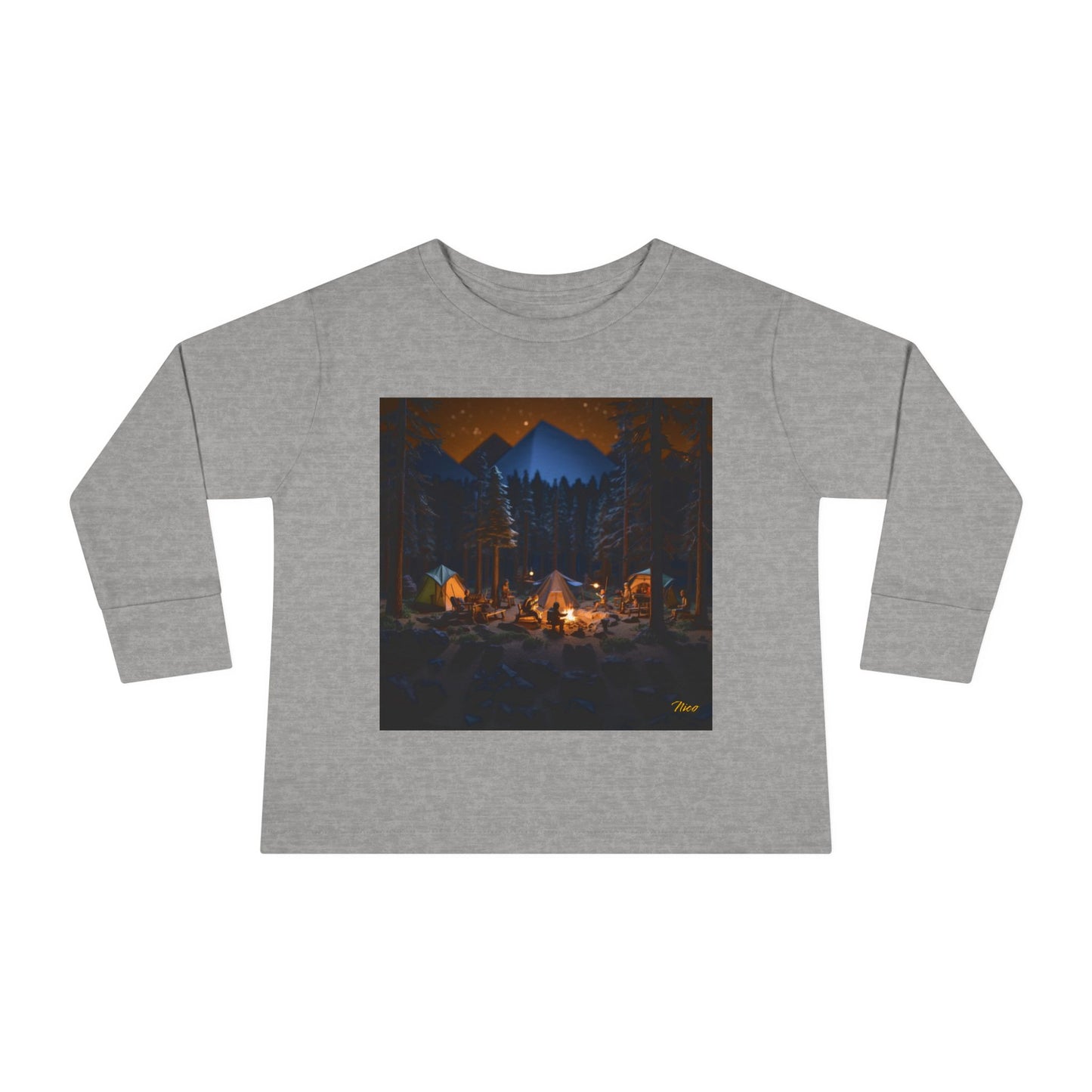 Under The Starry Skies Series Print #1 Toddler Long Sleeve Tee