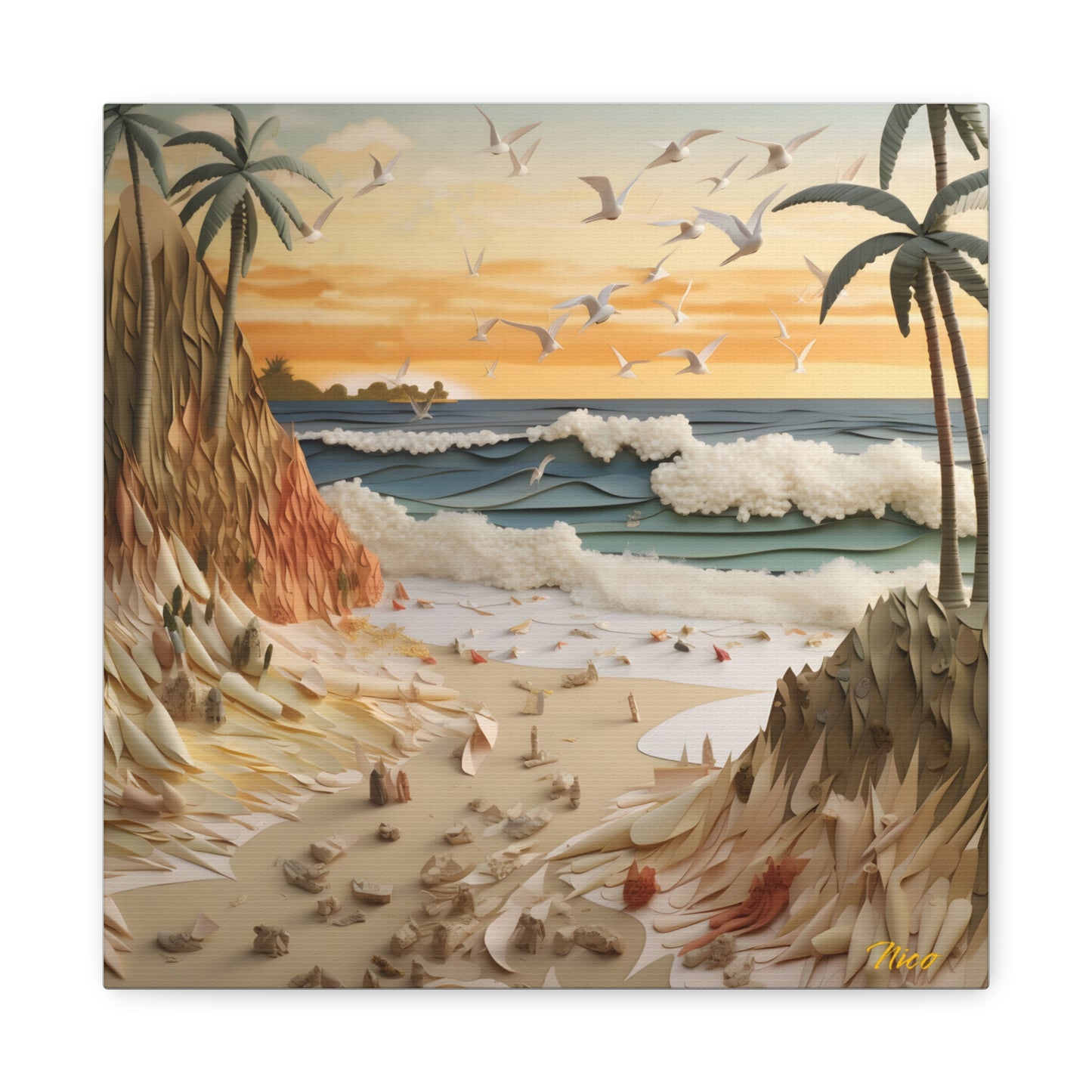 By The Seaside Series Print #7 - Streched Matte Canvas Print, 1.25" Thick