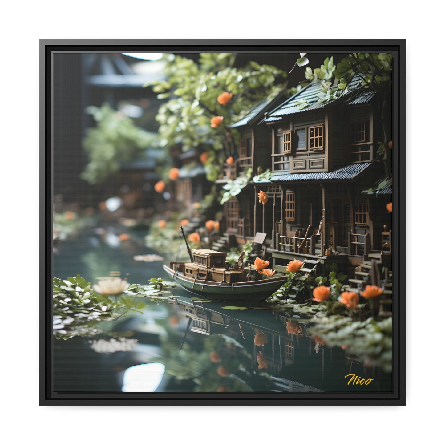 Born On A Bayou Series Print #9 - Black Framed Canvas Print