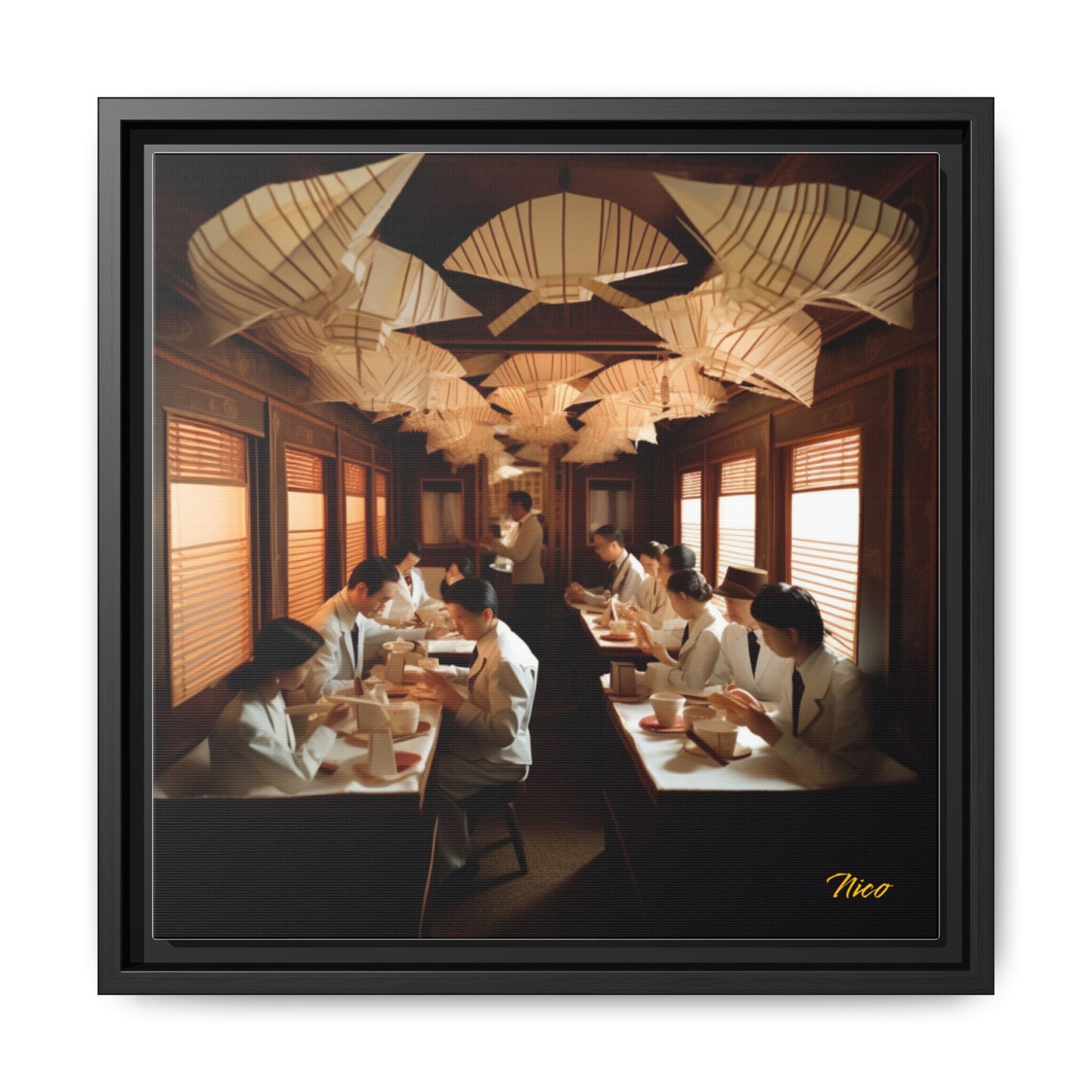 Orient Express Series Print #4 - Black Framed Canvas Print