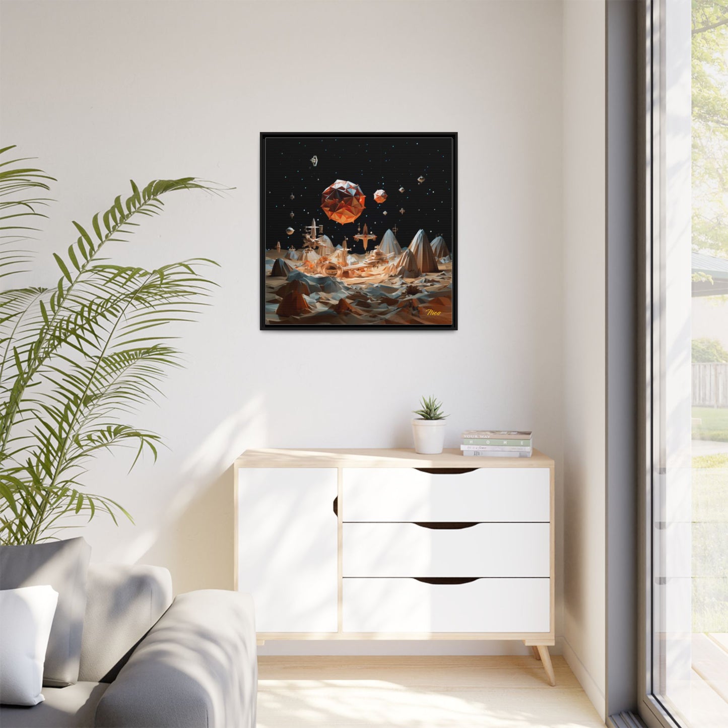 Elons' Dream Series Print #7 - Black Framed Canvas Print