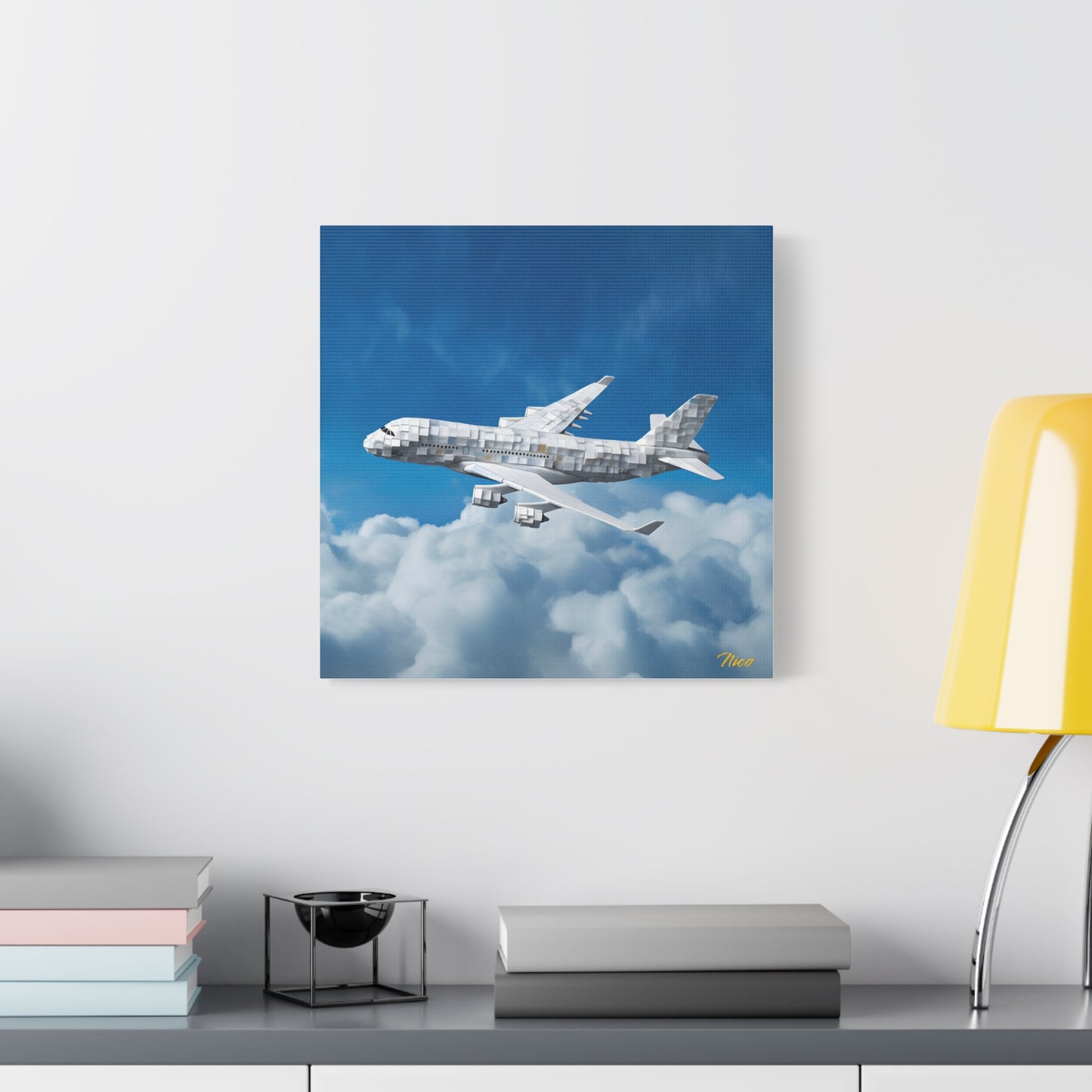 Frequent Flyer Miles Series Print #5 - Streched Matte Canvas Print, 1.25" Thick