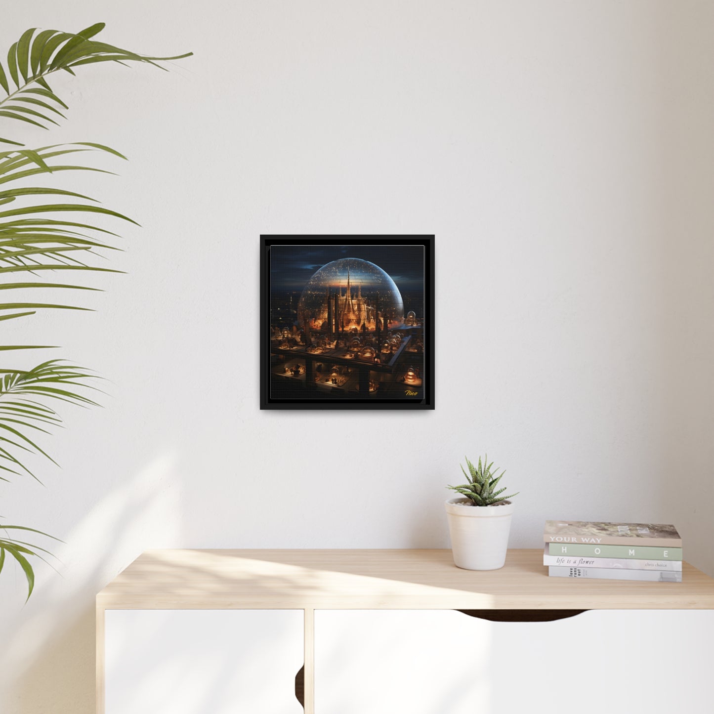 Elons' Dream Series Print #10 - Black Framed Canvas Print