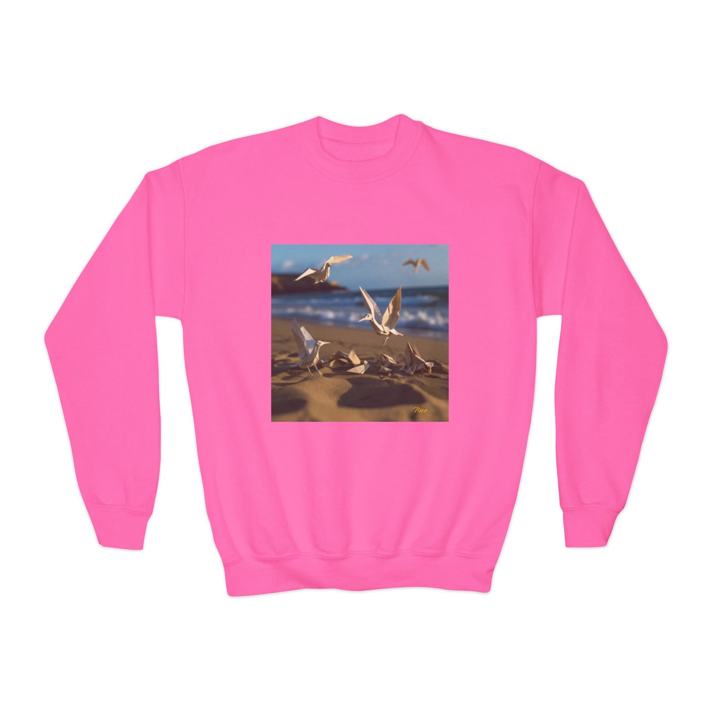 By The Seaside Series Print #7 Youth Crewneck Sweatshirt