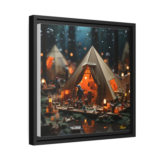 Camping In The Rain Series Print #8 - Black Framed Canvas Print