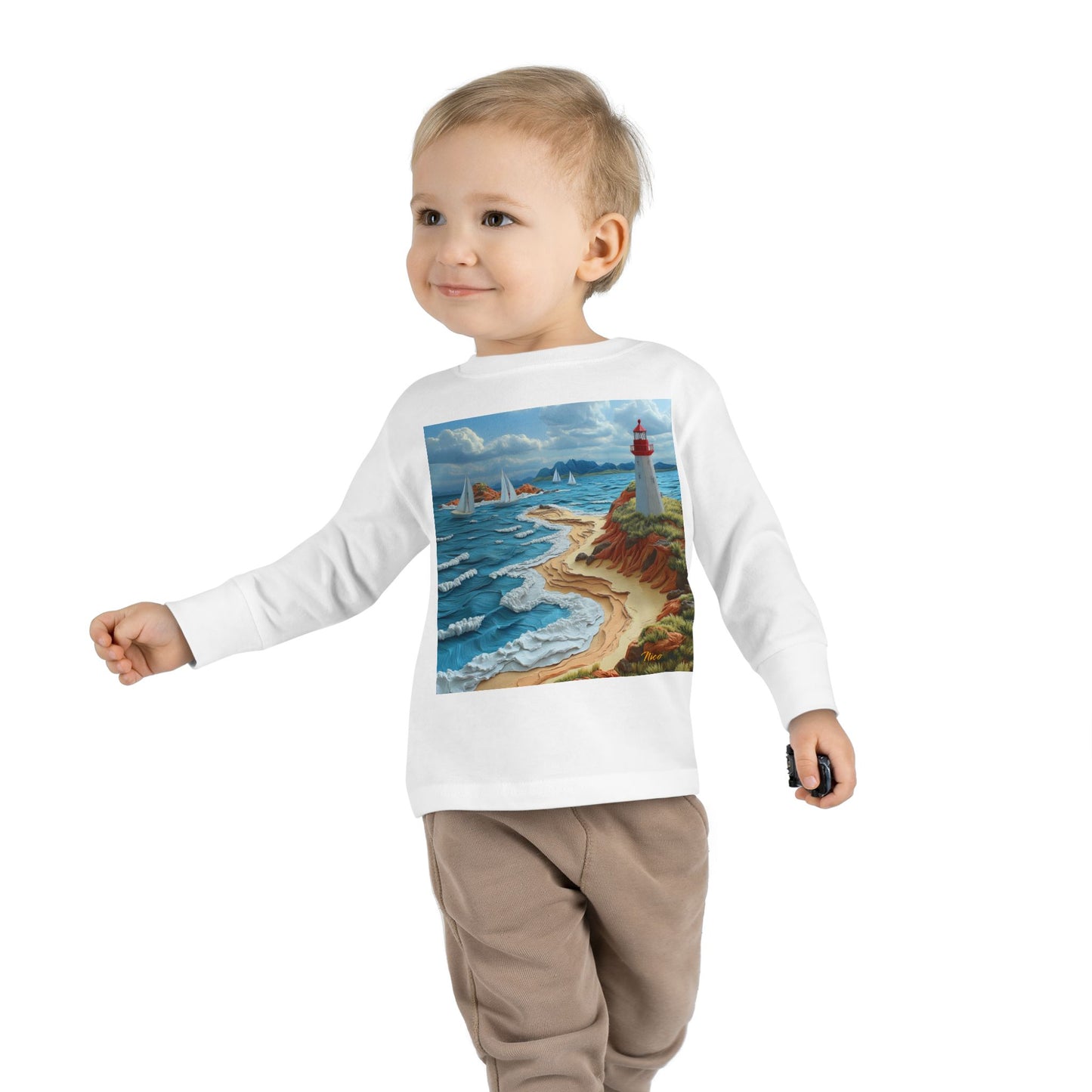 By The Seaside Series Print #4 Toddler Long Sleeve Tee