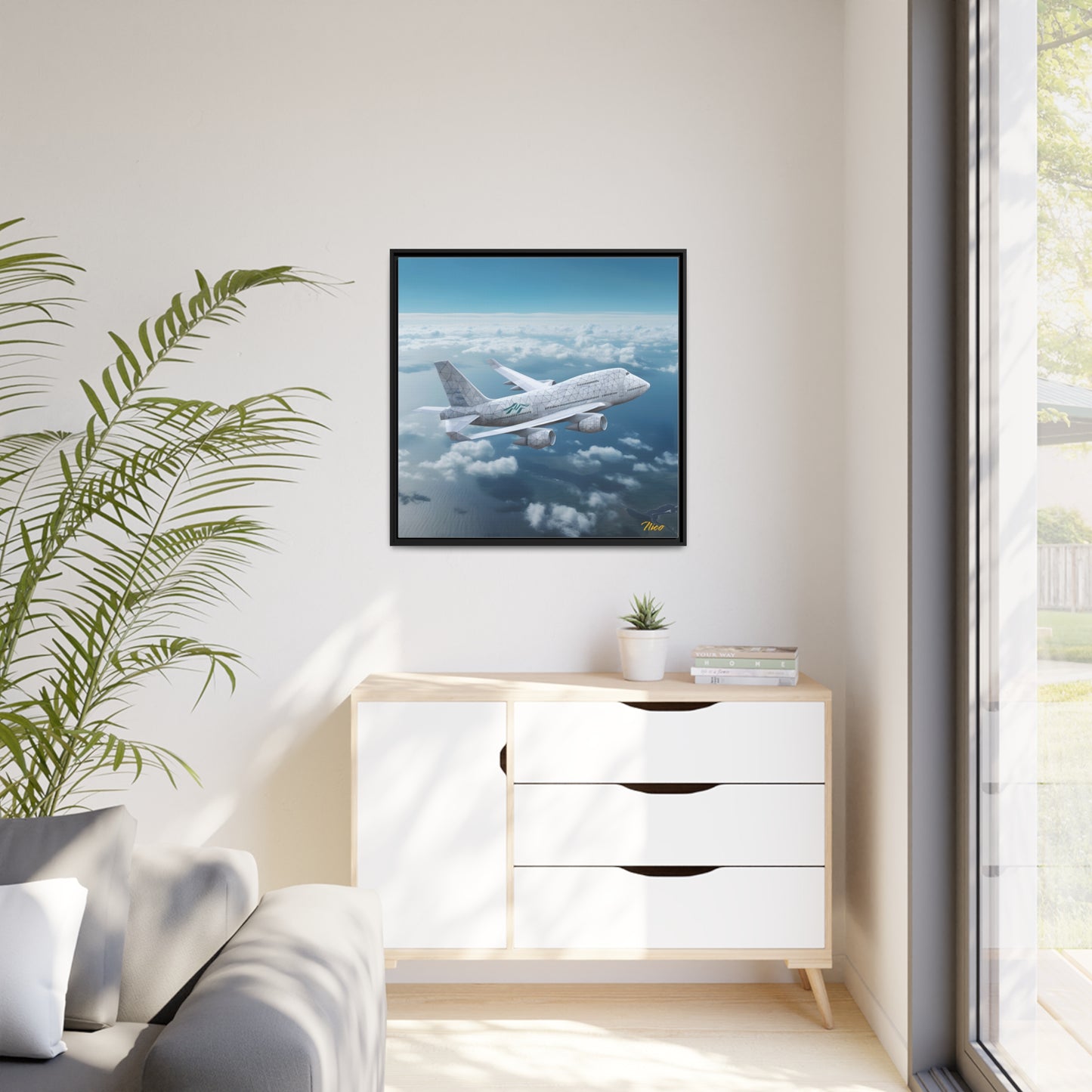 Frequent Flyer Miles Series Print #3 - Black Framed Canvas Print