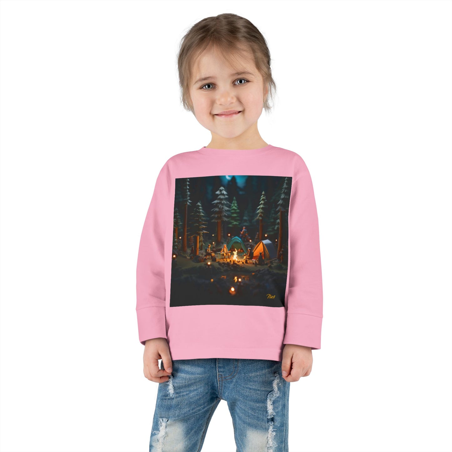 Under The Starry Skies Series Print #3 Toddler Long Sleeve Tee