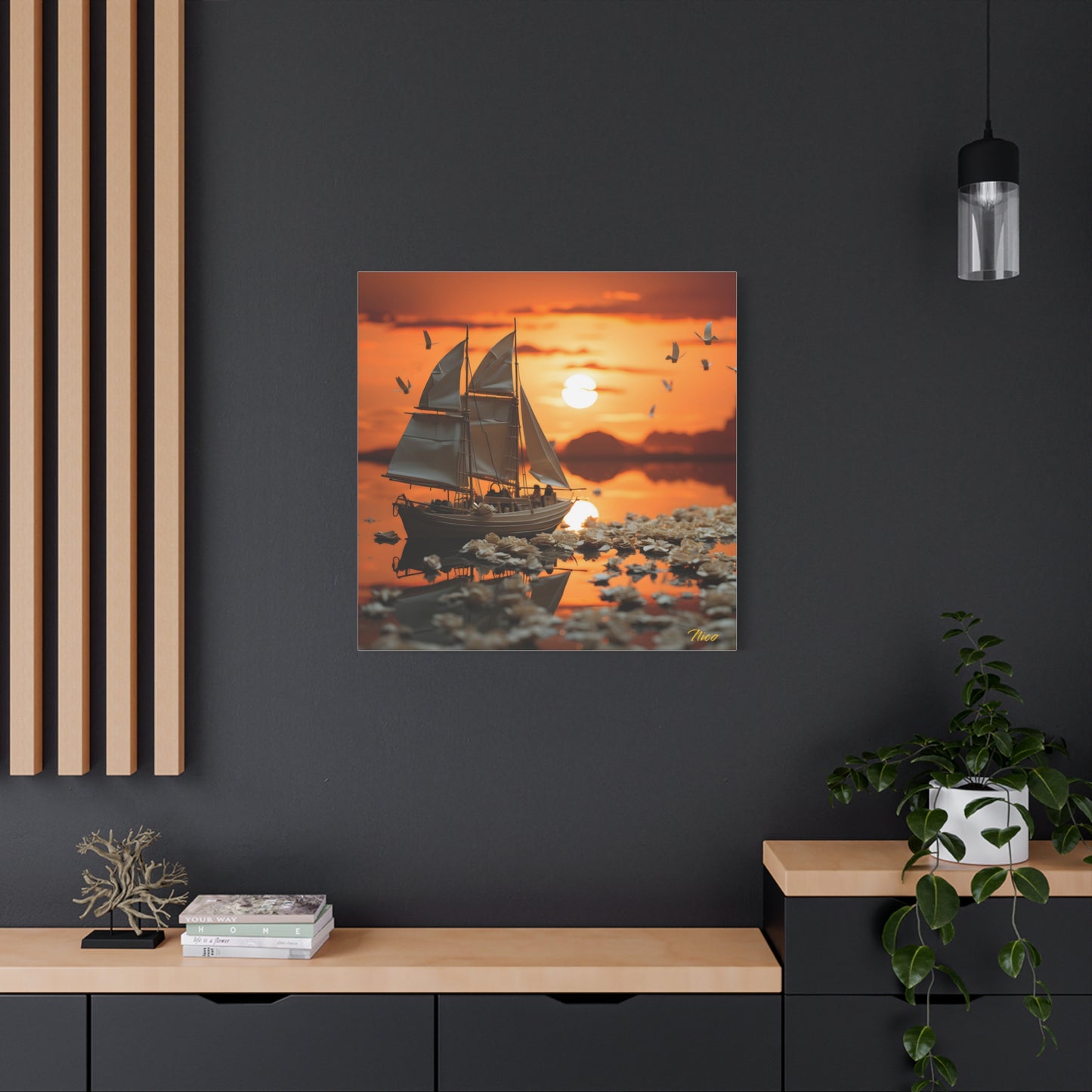 Into The Sunset Series Print #9 - Streched Matte Canvas Print, 1.25" Thick