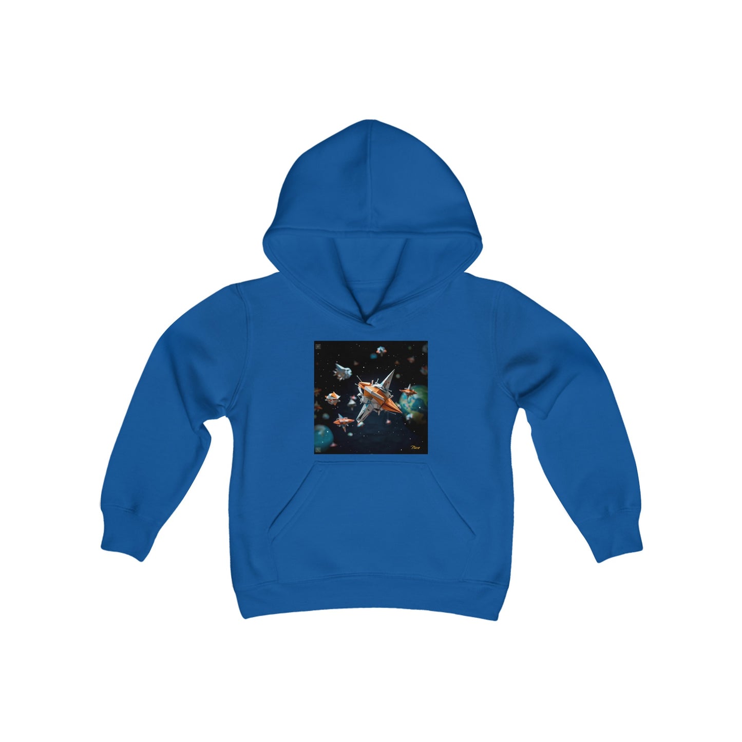 Elons' Dream Series Print #1 Youth Heavy Blend Hooded Sweatshirt