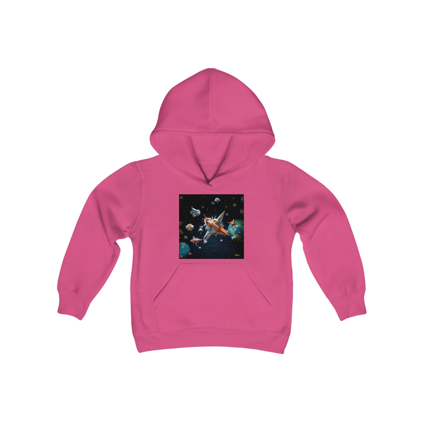 Elons' Dream Series Print #1 Youth Heavy Blend Hooded Sweatshirt