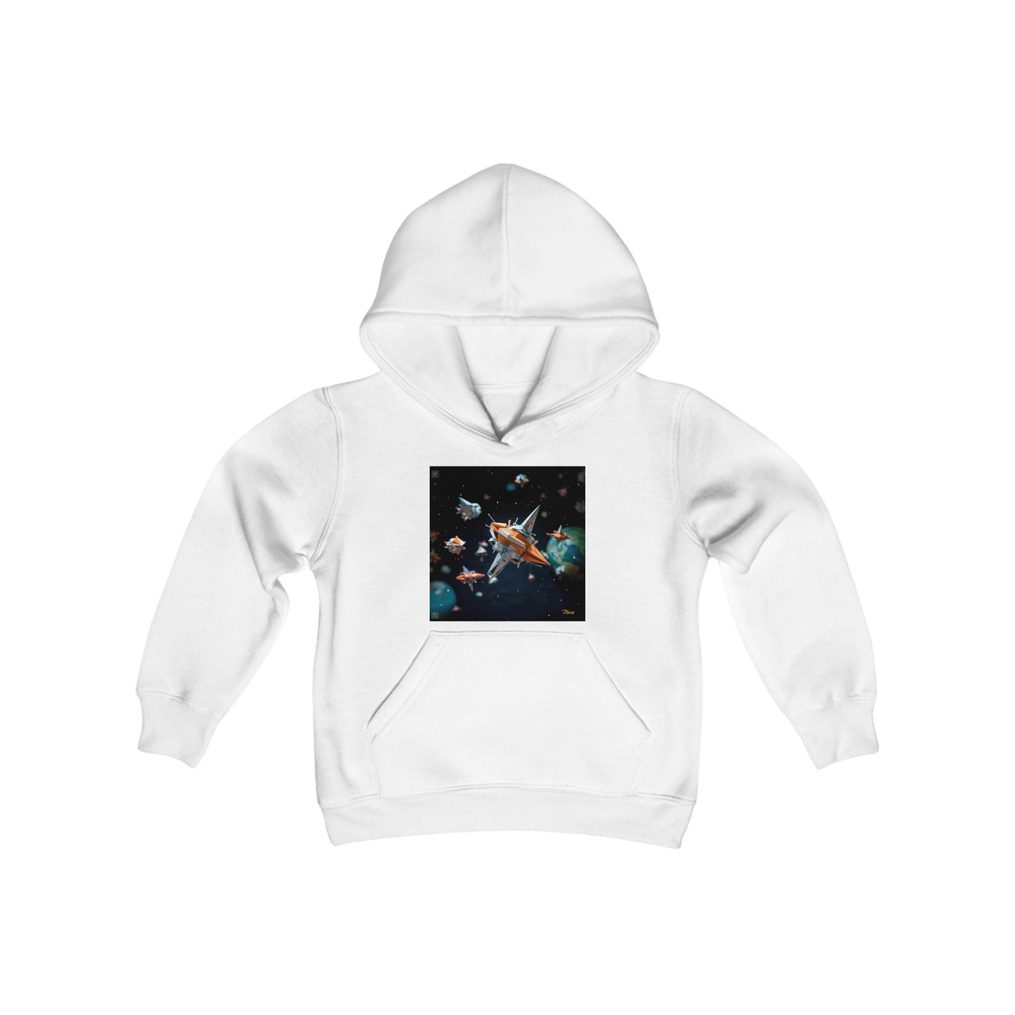 Elons' Dream Series Print #1 Youth Heavy Blend Hooded Sweatshirt