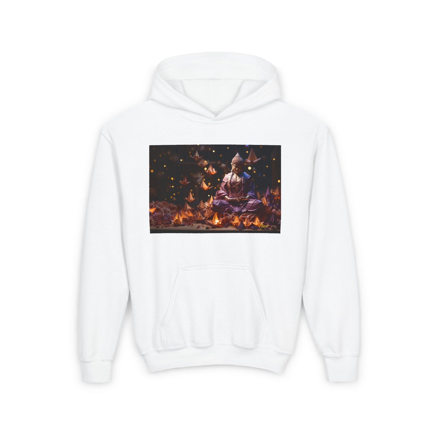 Ascending Buddah Series Print #6 Youth Heavy Blend Hooded Sweatshirt