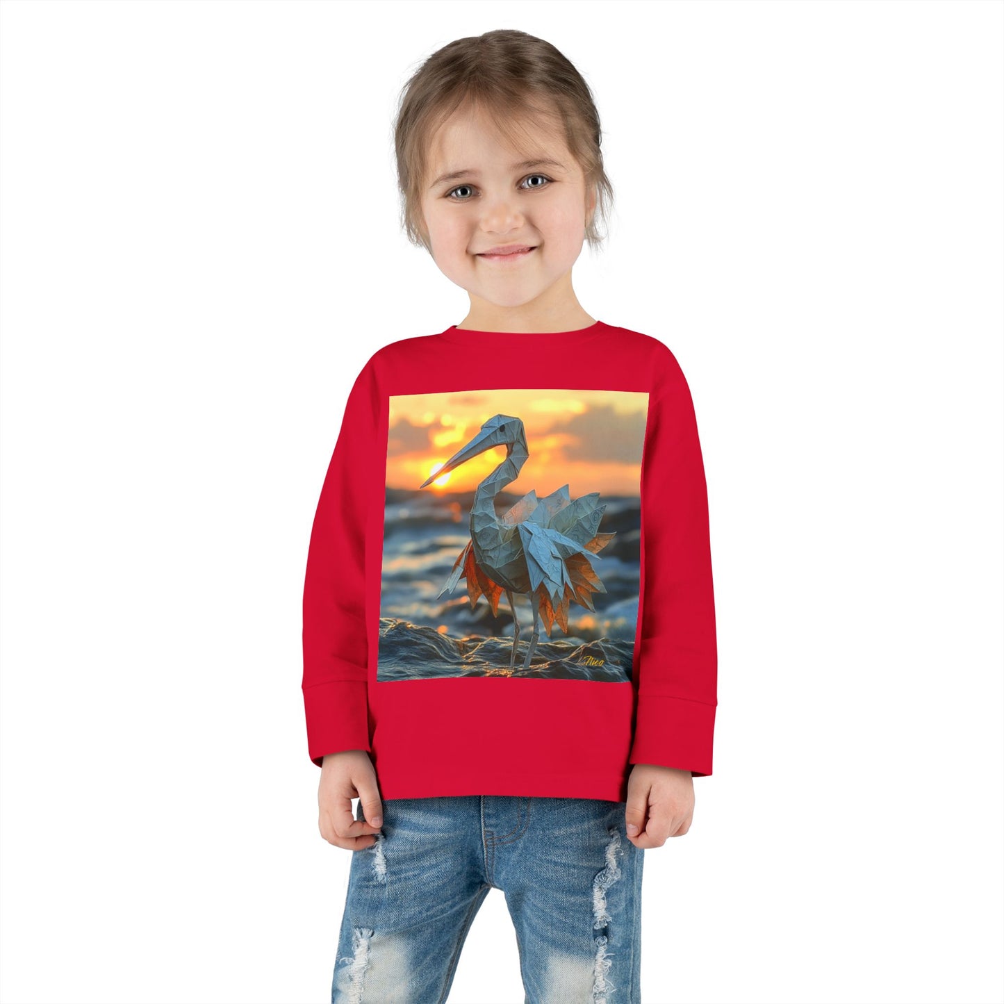 By The Seaside Series Print #1 Toddler Long Sleeve Tee