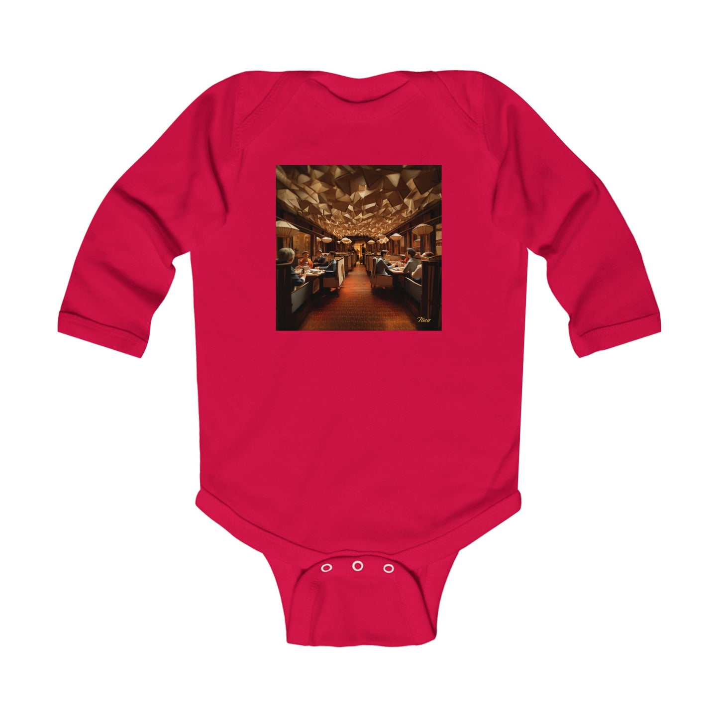 Orient Express Series Print #2 Infant Long Sleeve Bodysuit