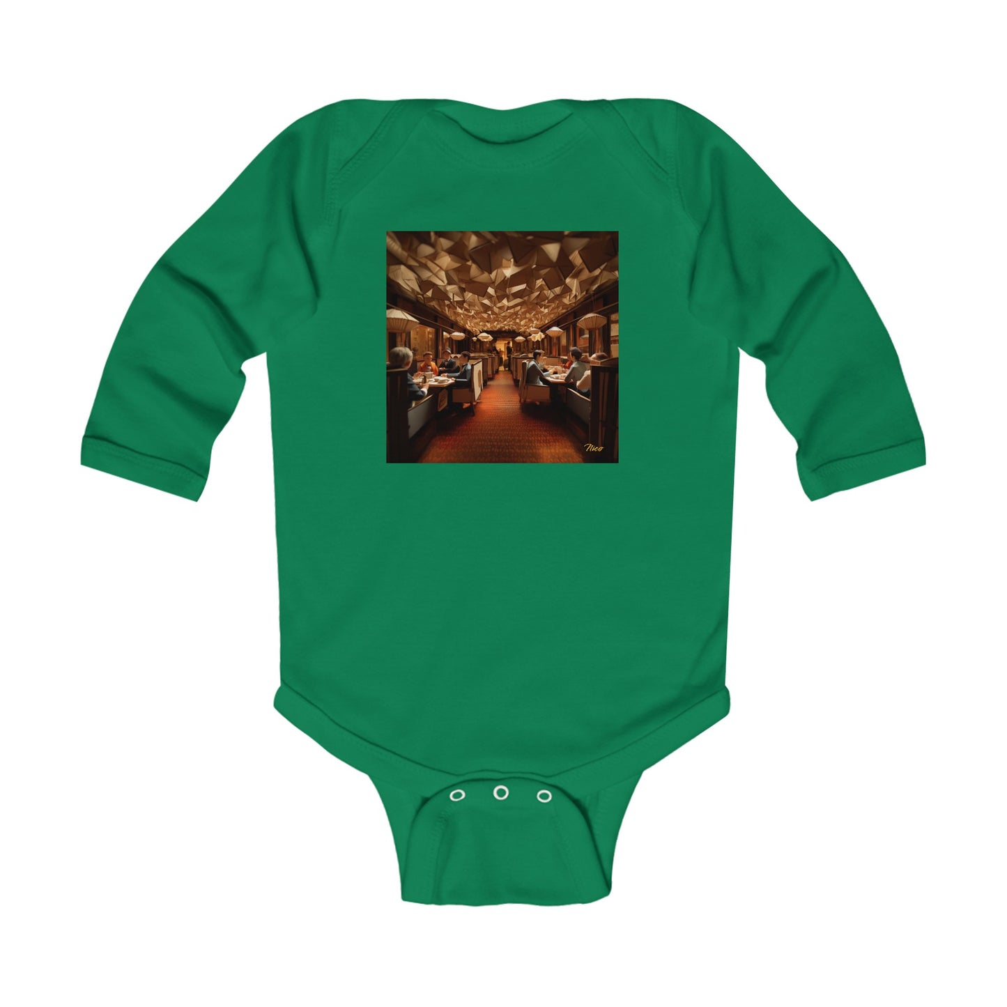 Orient Express Series Print #2 Infant Long Sleeve Bodysuit