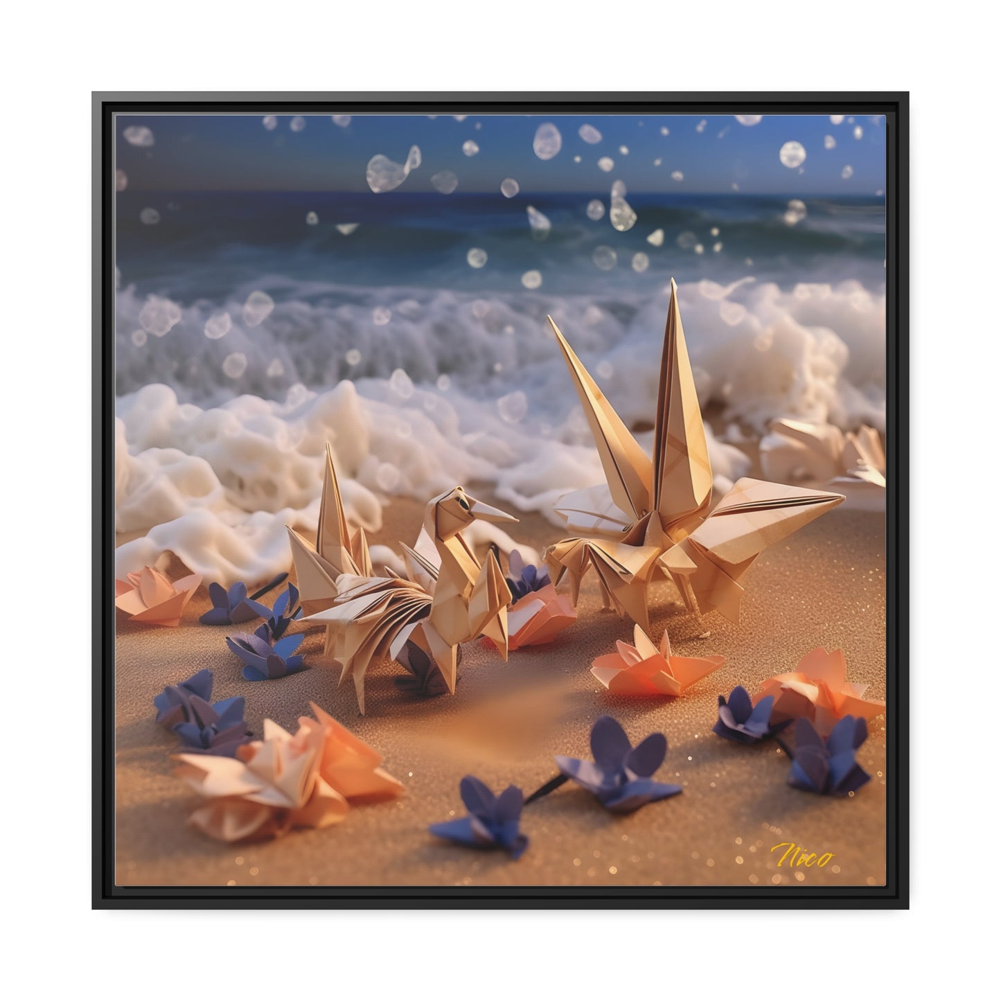 By The Seaside Series Print #10 - Black Framed Canvas Print