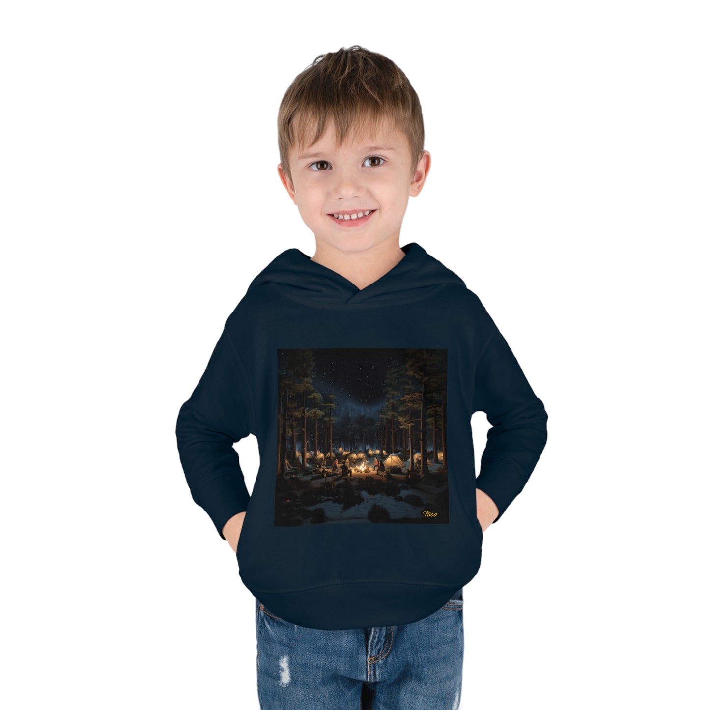 Under The Starry Skies Series Print #5 Toddler Pullover Fleece Hoodie