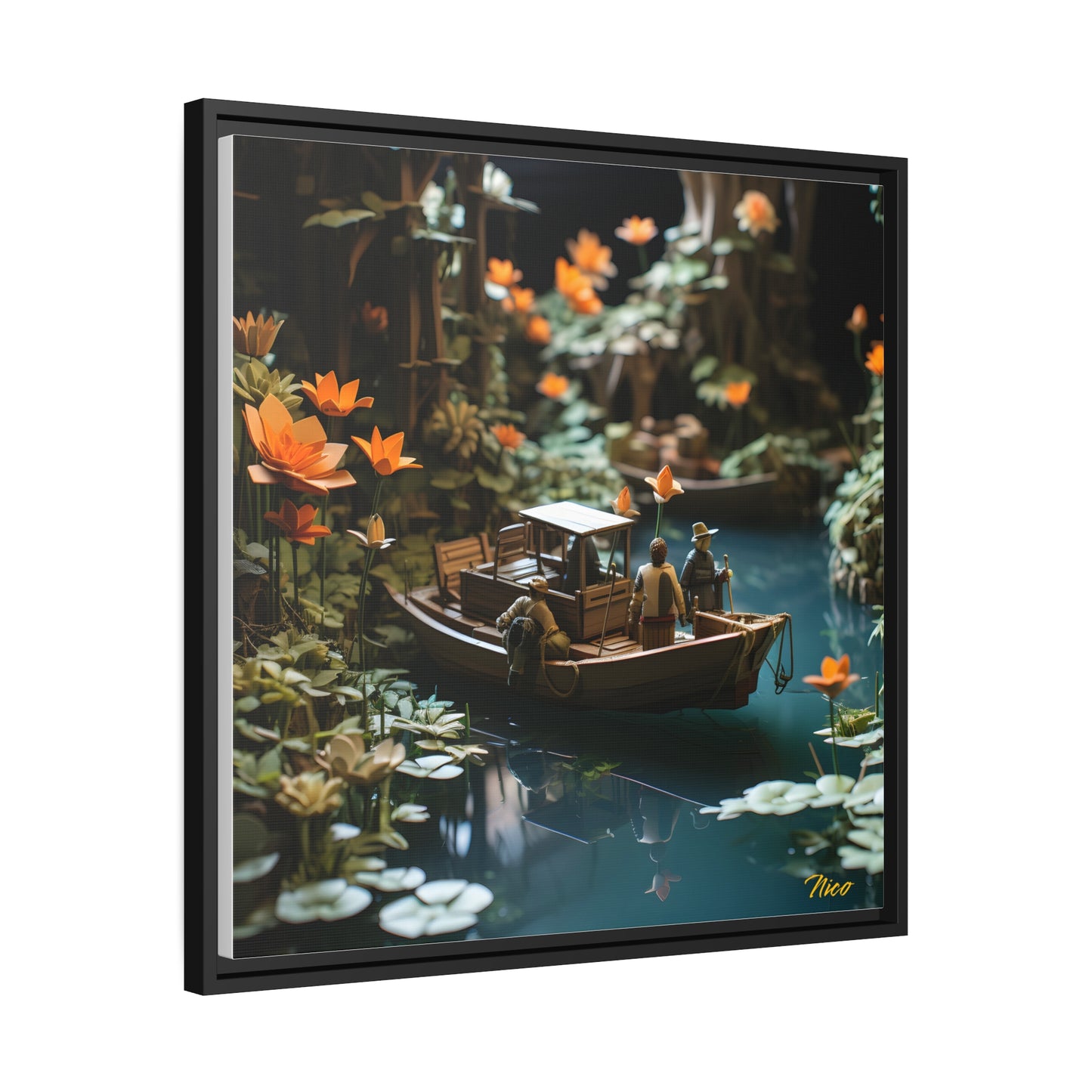 Born On A Bayou Series Print #4 - Black Framed Canvas Print