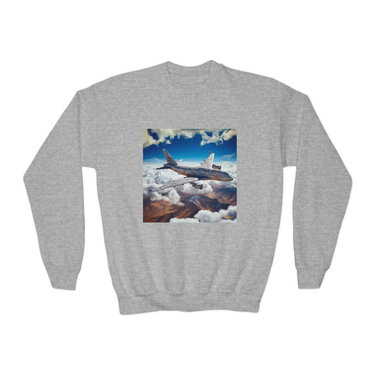 Frequent Flyer Miles Series Print #9 Youth Crewneck Sweatshirt