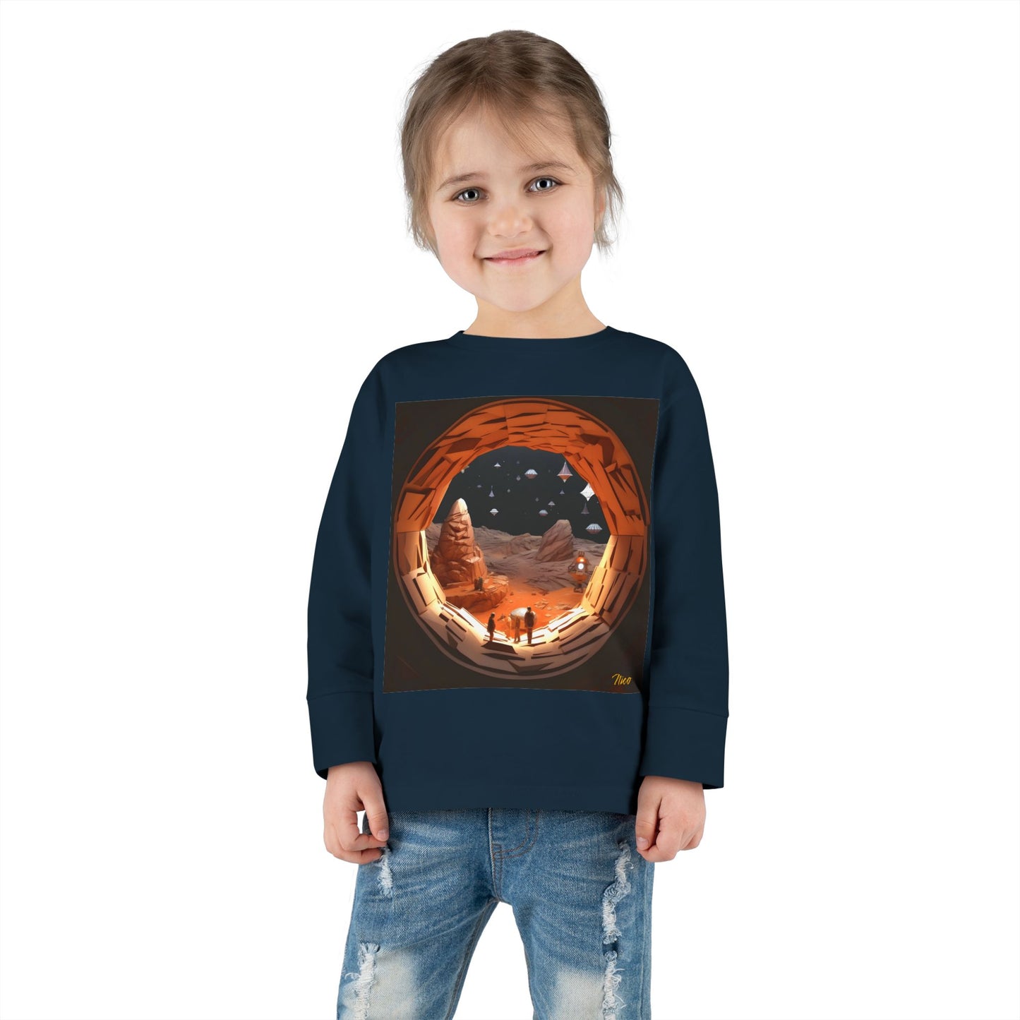 Elons' Dream Series Print #4 Toddler Long Sleeve Tee