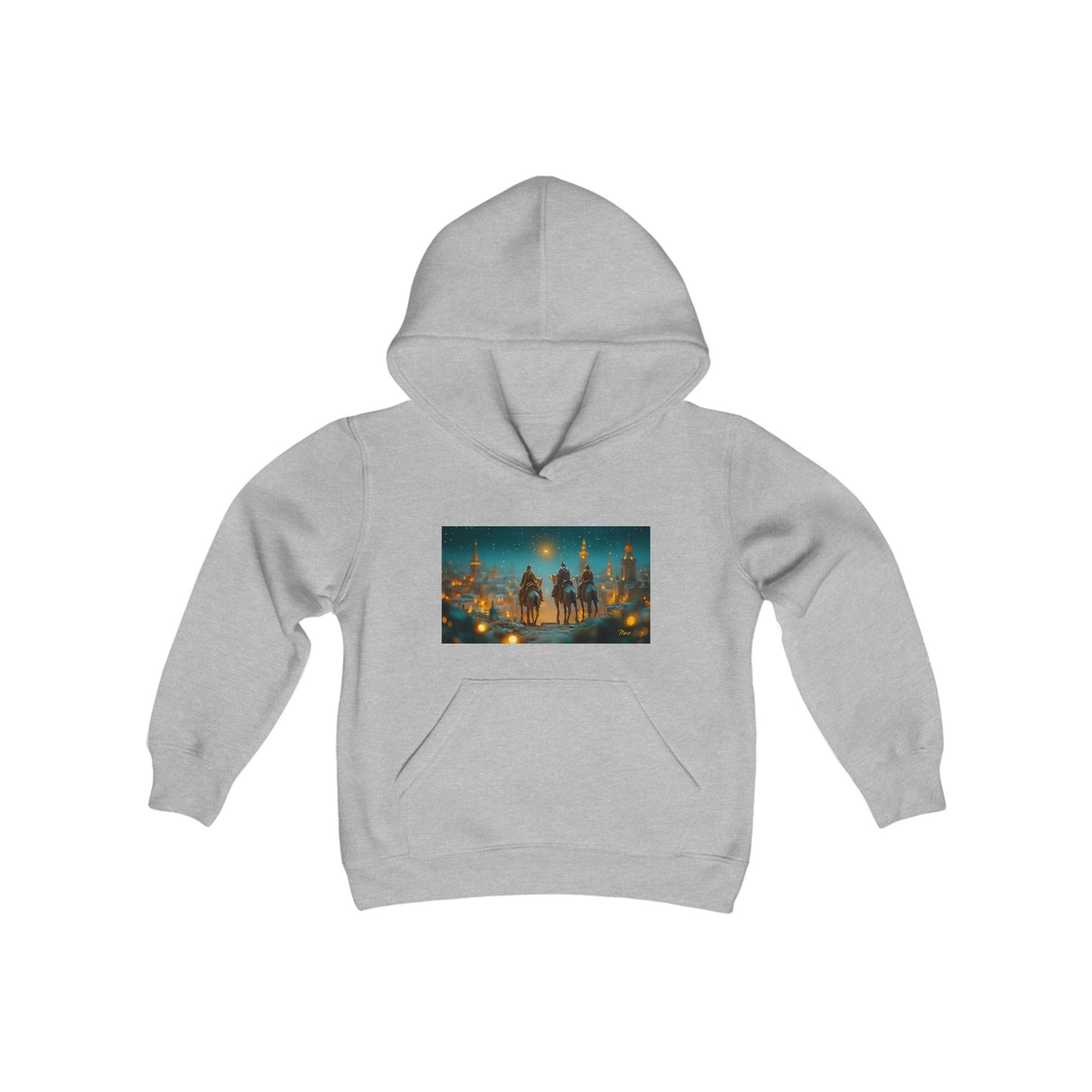 Chirstmas 2024 Series Print #9 Youth Heavy Blend Hooded Sweatshirt