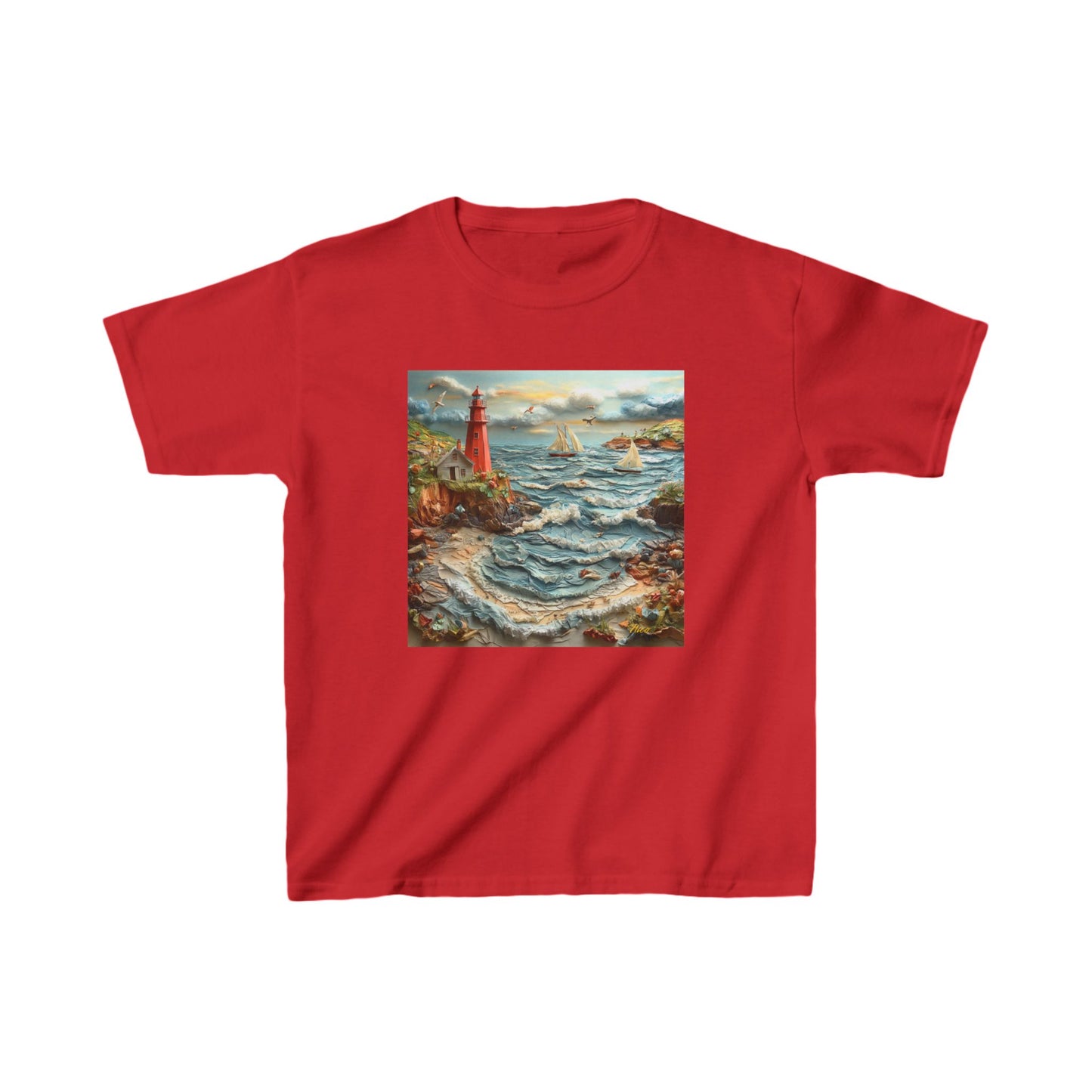 By The Seaside Series Print #2 Kids Heavy Cotton™ Tee