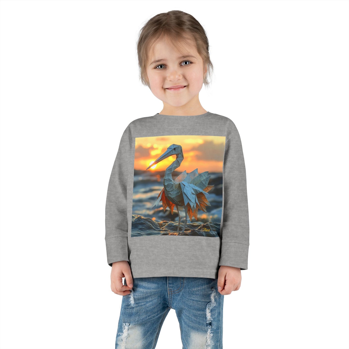 By The Seaside Series Print #1 Toddler Long Sleeve Tee