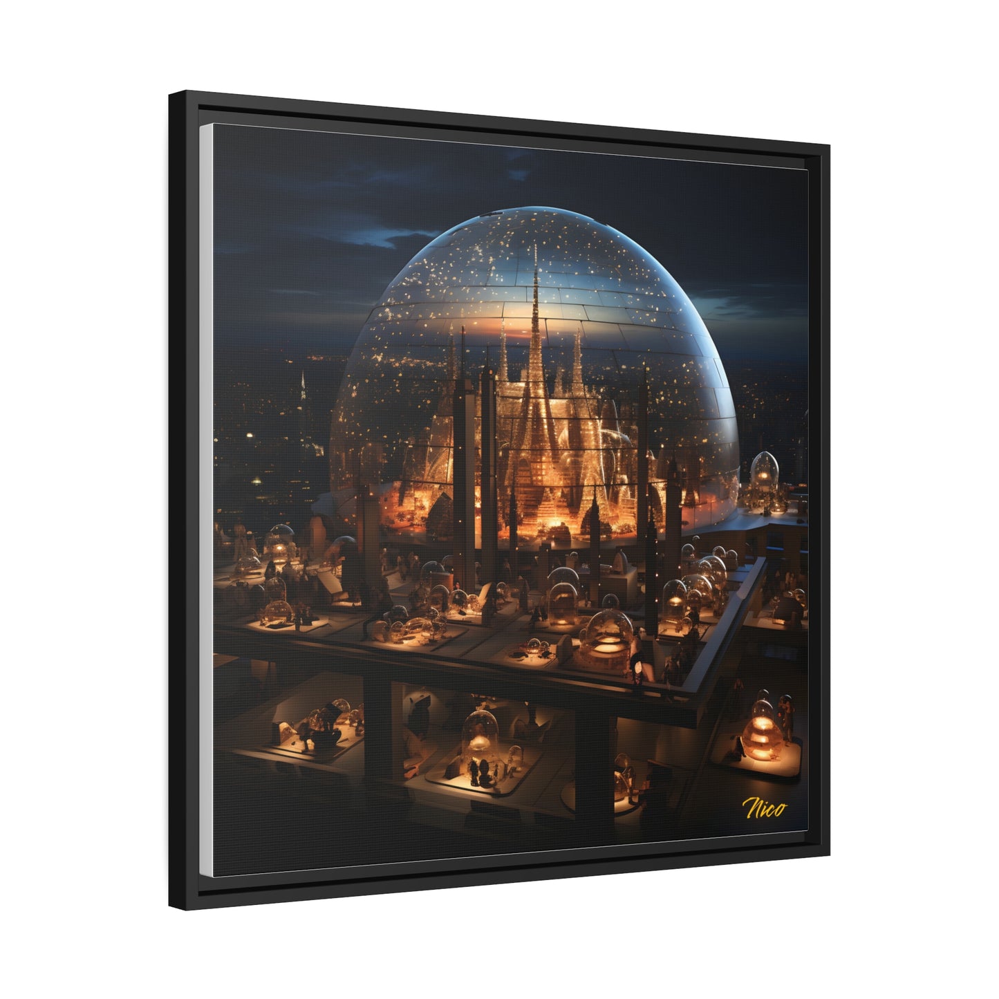 Elons' Dream Series Print #10 - Black Framed Canvas Print