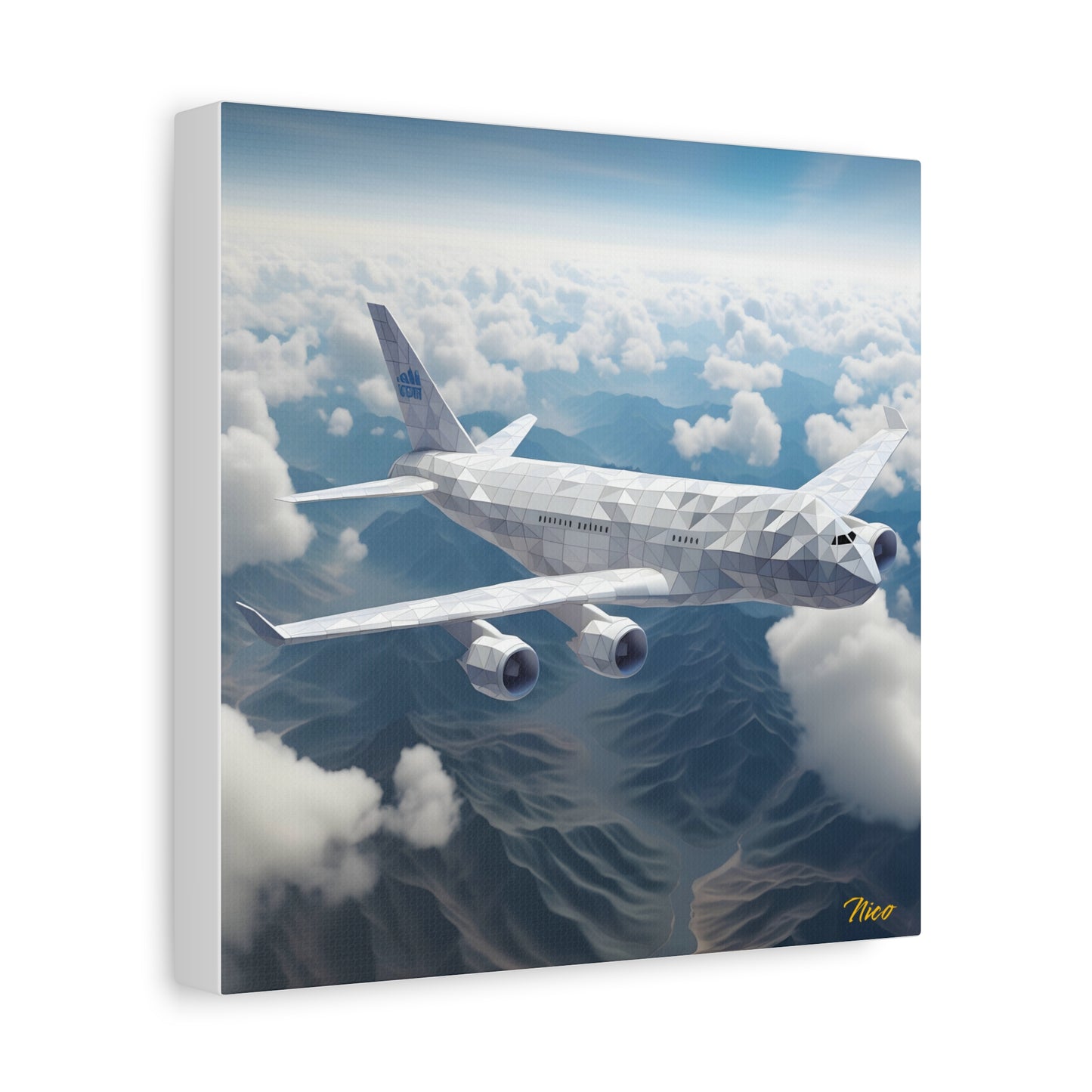 Passenger Jet Series Print #7 - Streched Matte Canvas Print, 1.25" Thick