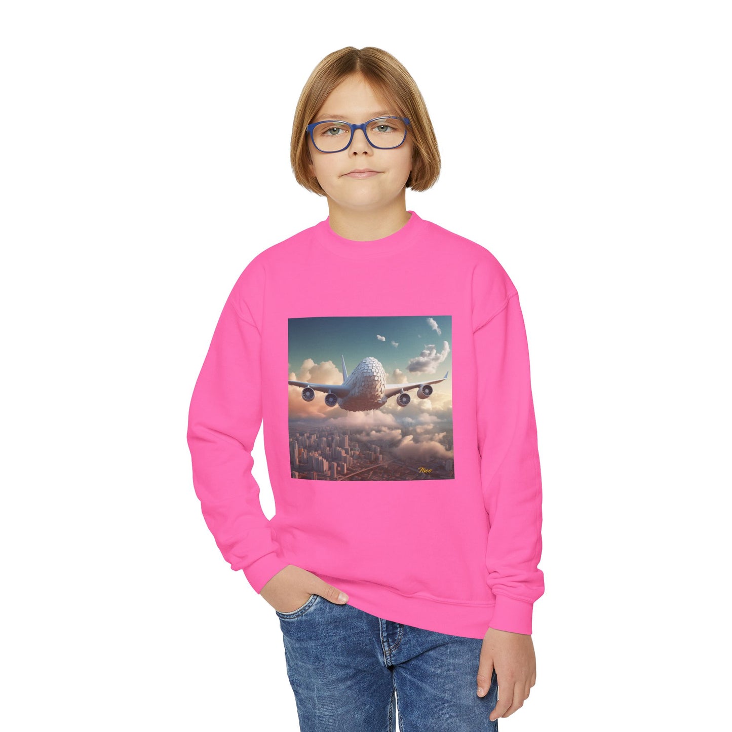 Frequent Flyer Miles Series Print #1 Youth Crewneck Sweatshirt