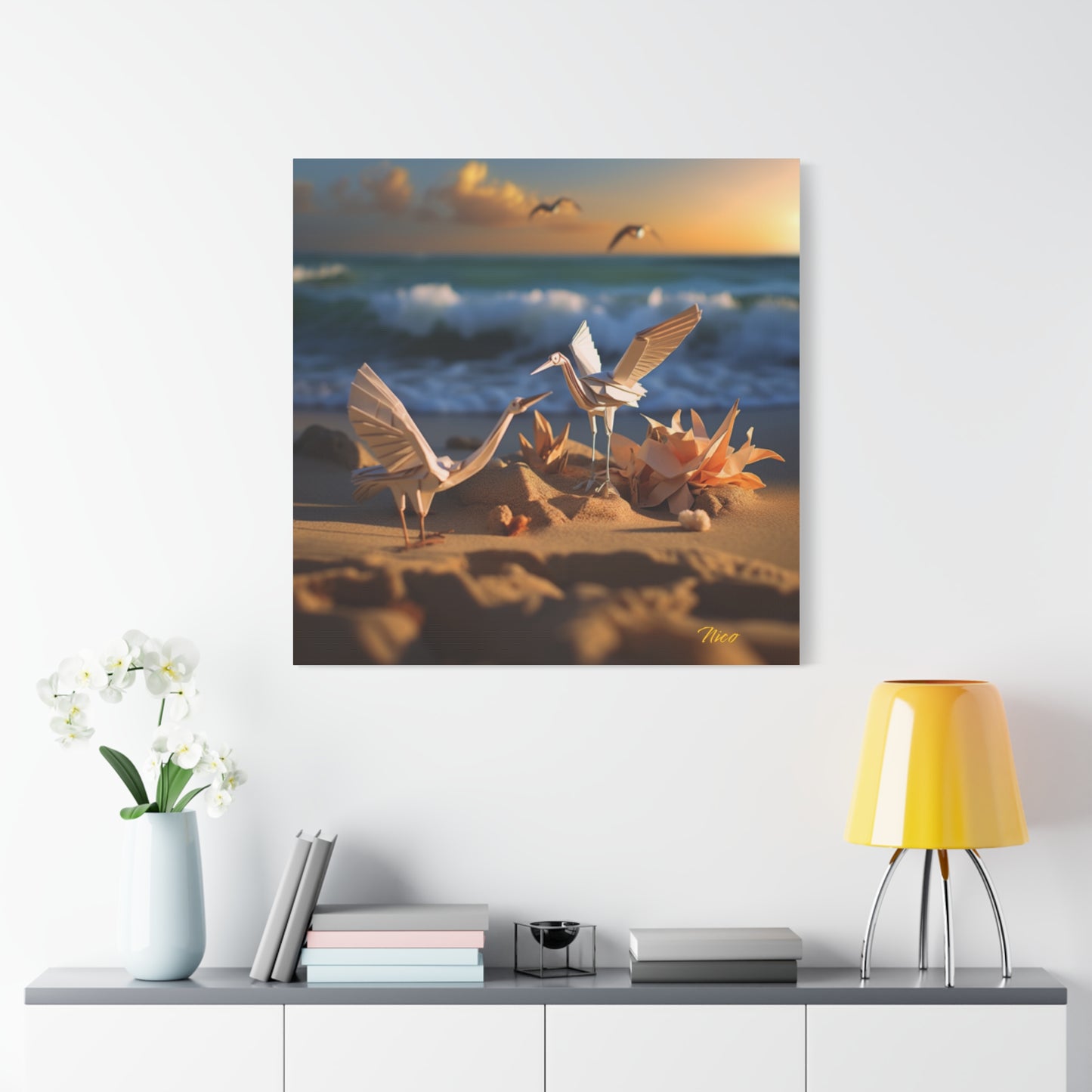 By The Seaside Series Print #3 - Streched Matte Canvas Print, 1.25" Thick