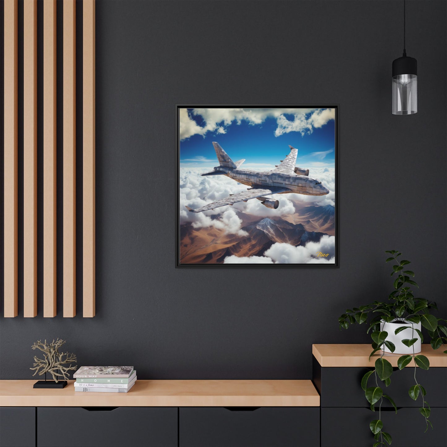 Frequent Flyer Miles Series Print #9 - Black Framed Canvas Print