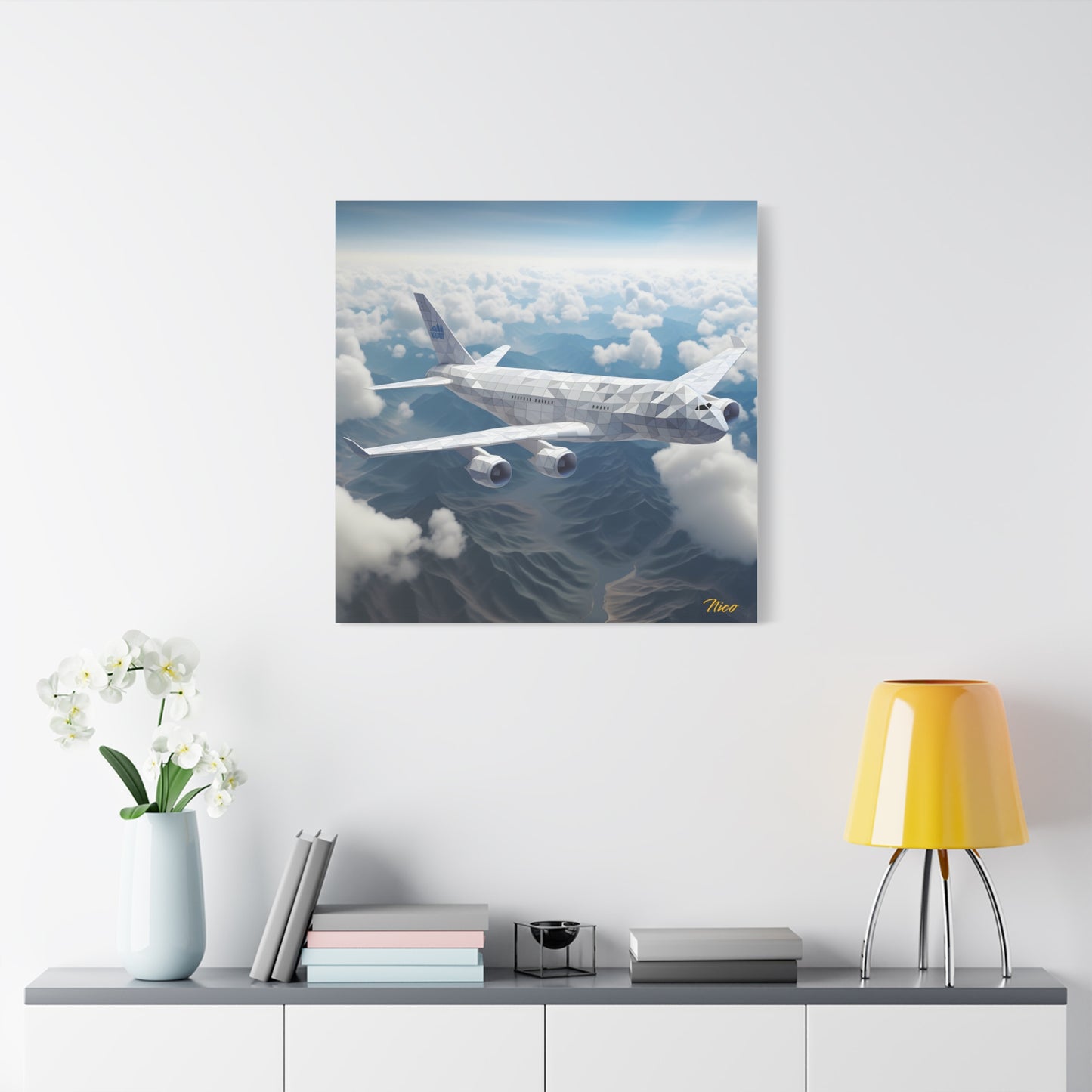 Passenger Jet Series Print #7 - Streched Matte Canvas Print, 1.25" Thick