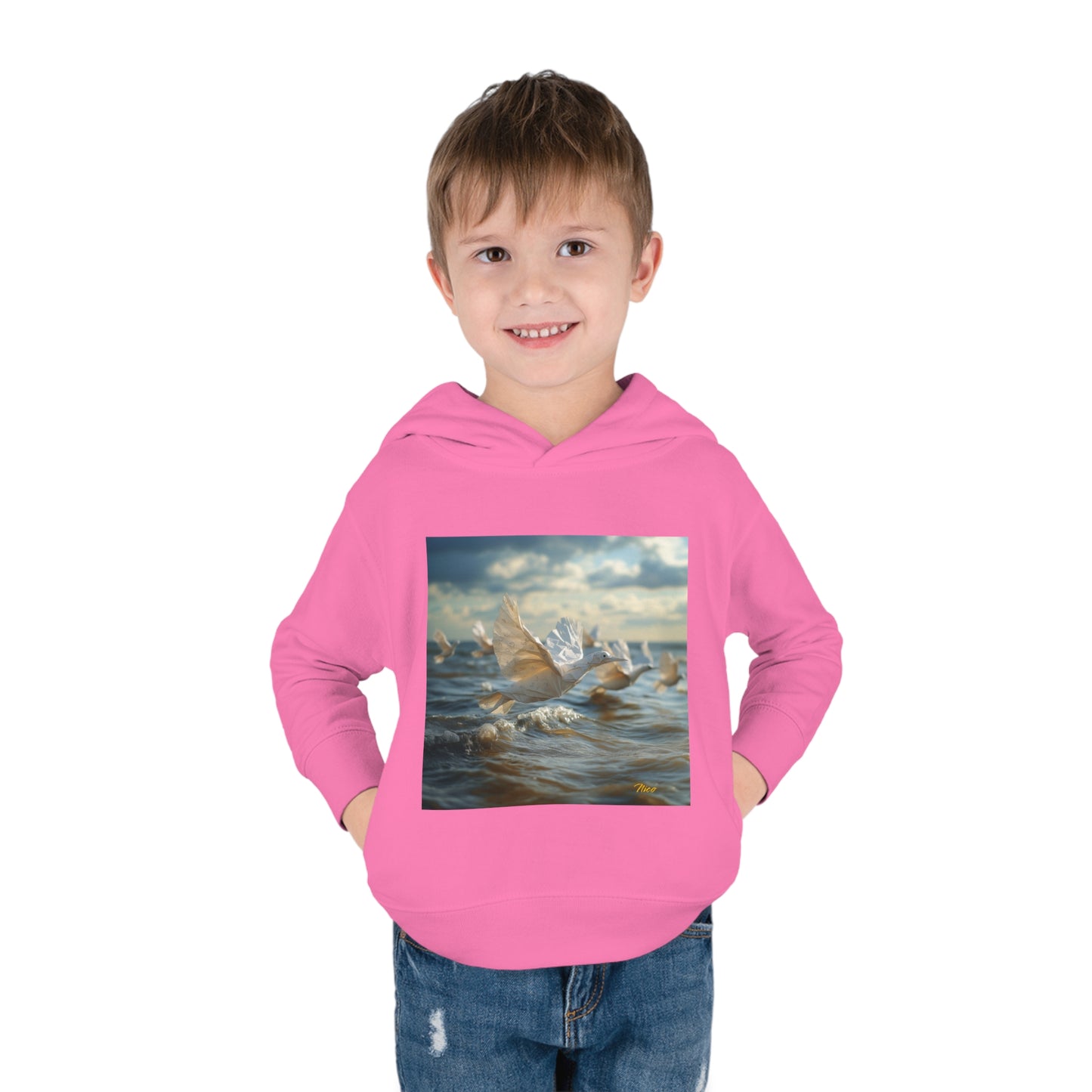 By The Seaside Series Print #8 Toddler Pullover Fleece Hoodie